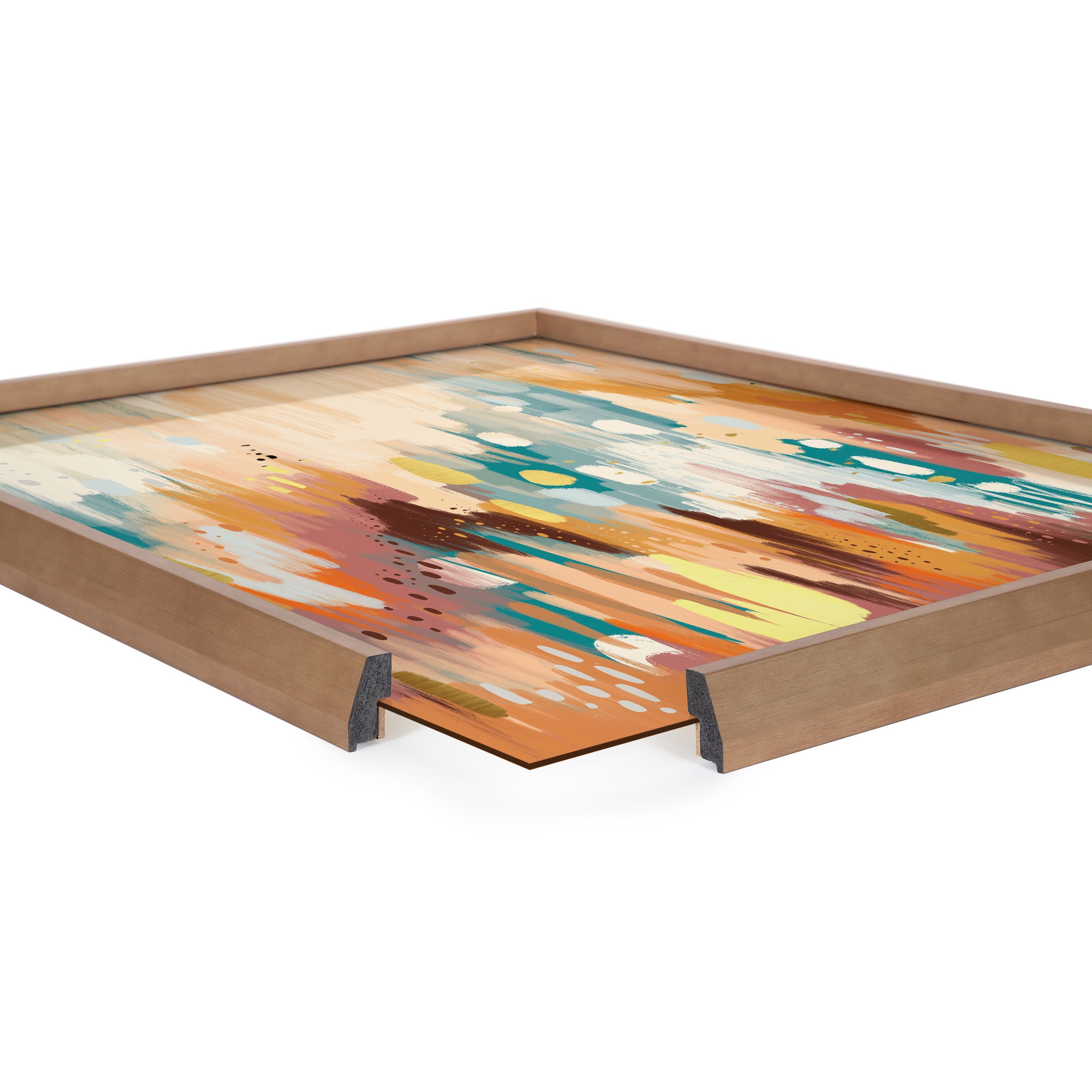 Blake Brushstroke 133 Framed Printed Glass by kateandlaurel - product image 16 for Resin Society