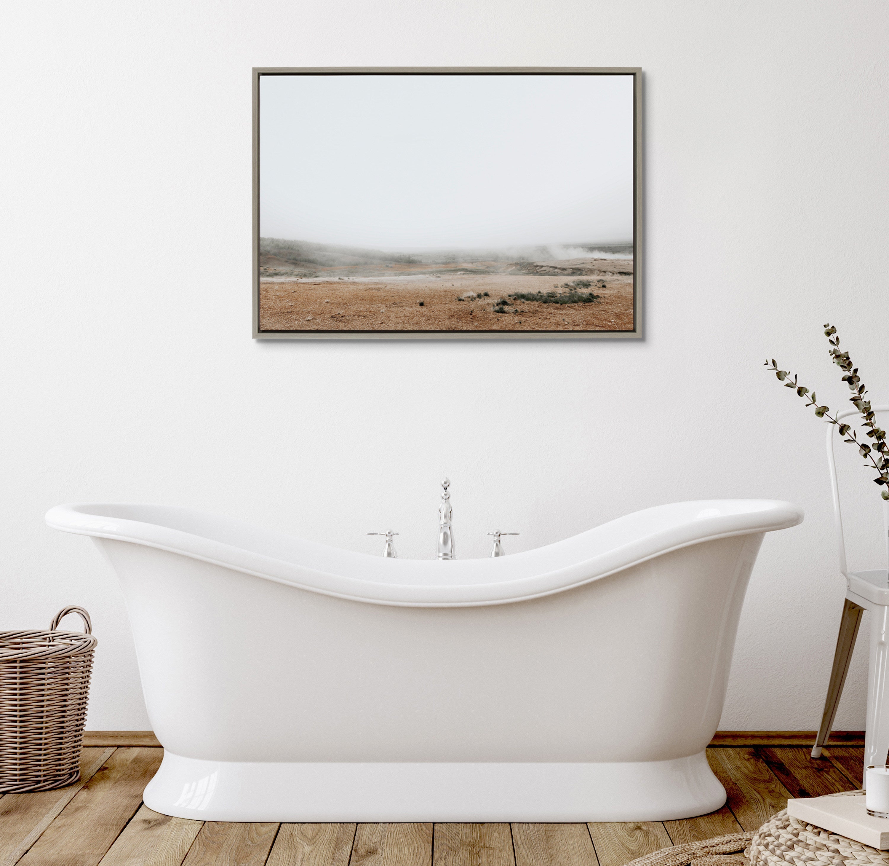 Sylvie Fogged Landscape Framed Canvas by Alicia Abla by kateandlaurel - product image 7 for Resin Society