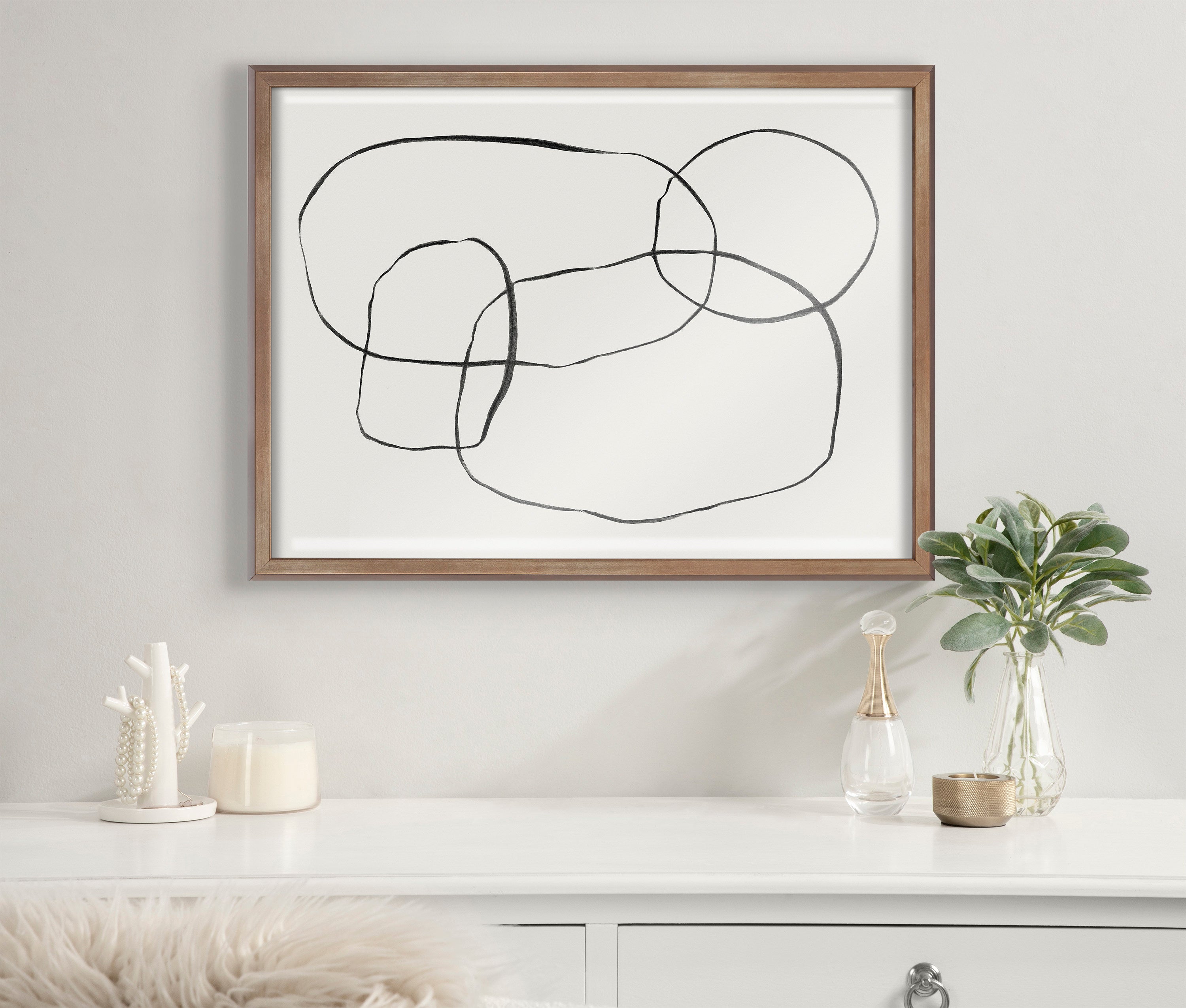 Blake 871 Modern Circles Framed Printed Glass by Teju Reval of by kateandlaurel - product image 16 for Resin Society