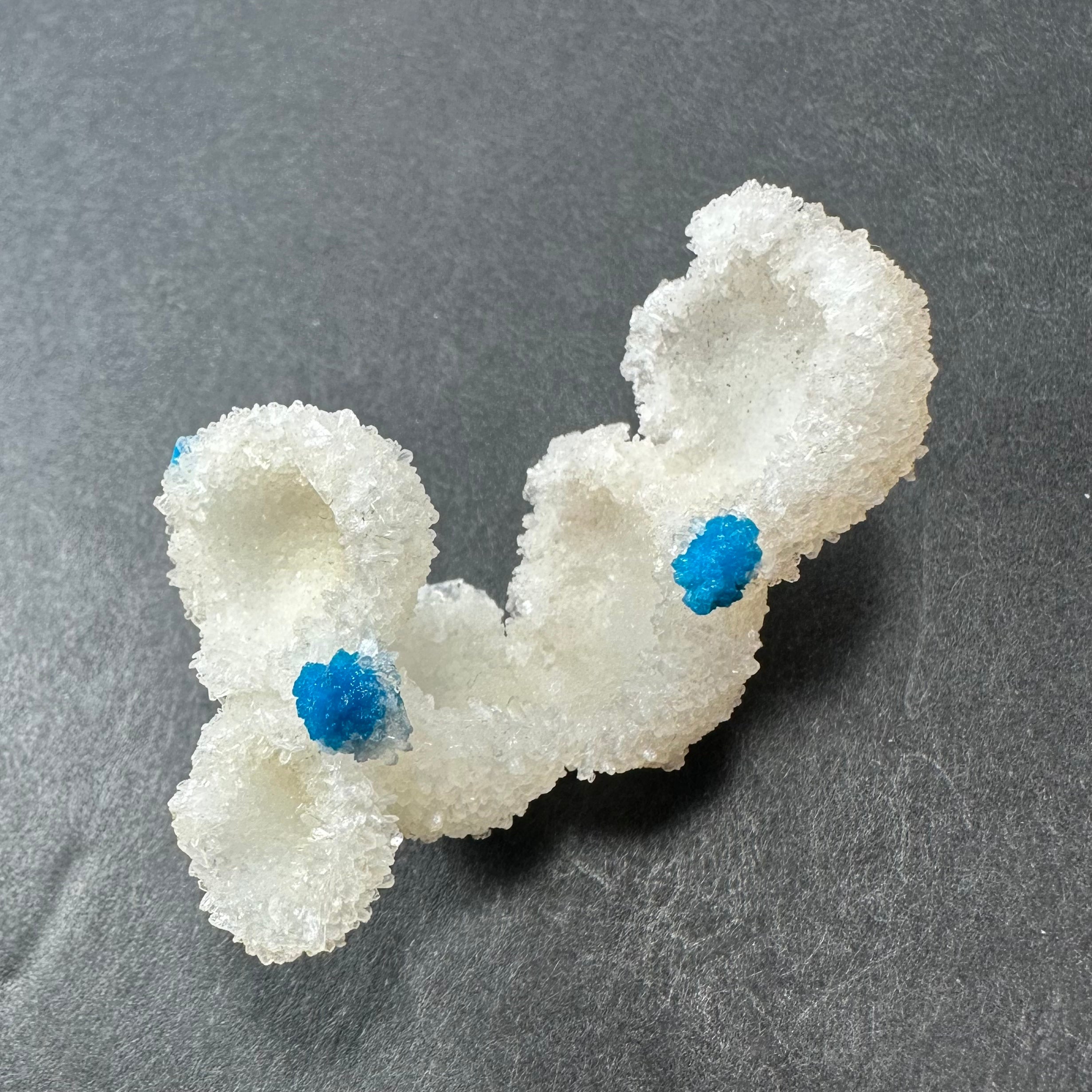 Cavansite Ball 'Floaters' on Stilbite MD by Rare Earth Gallery
