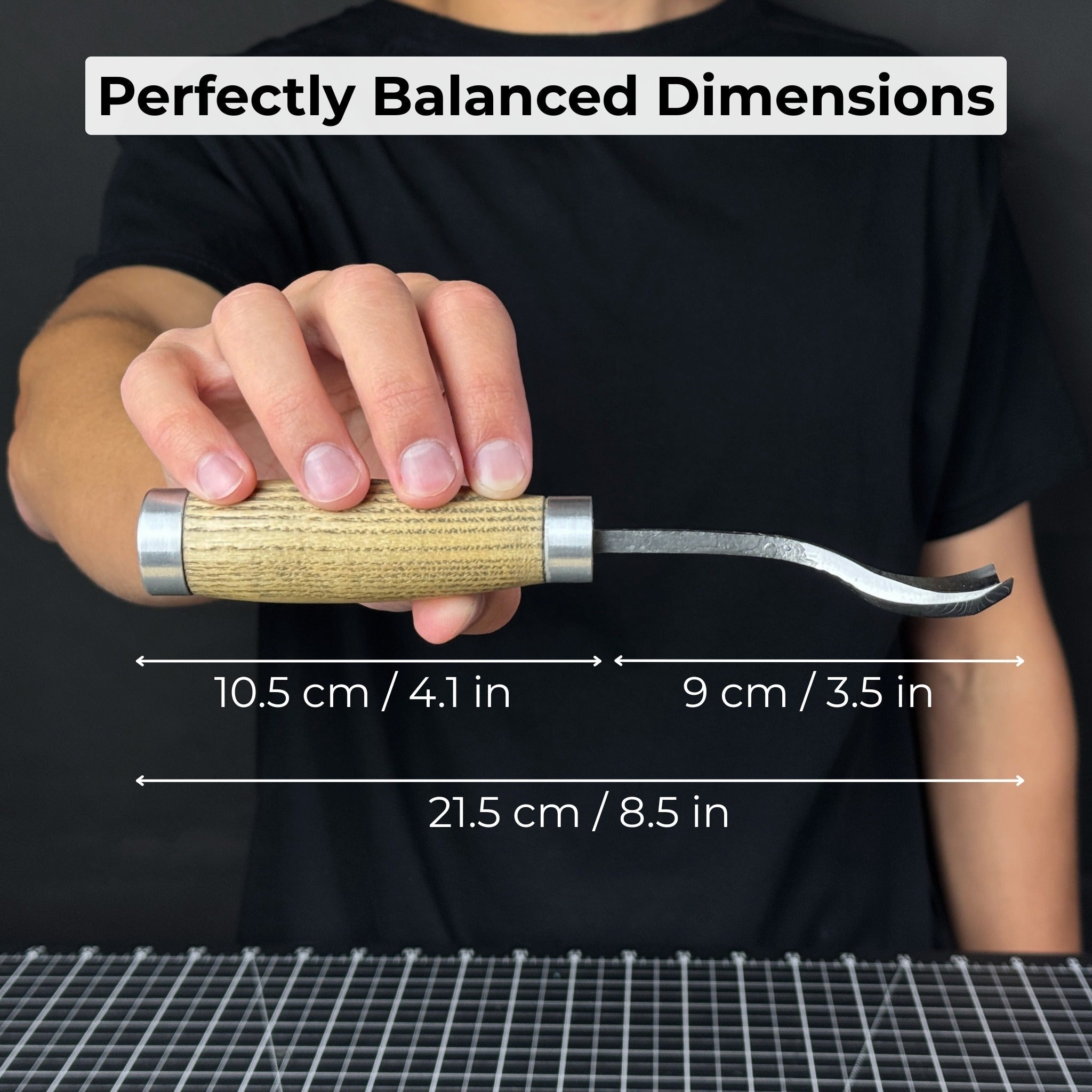 3-Piece Spoon Bent Gouge Set with ergonomic ash wood handles and curved high-carbon steel blades