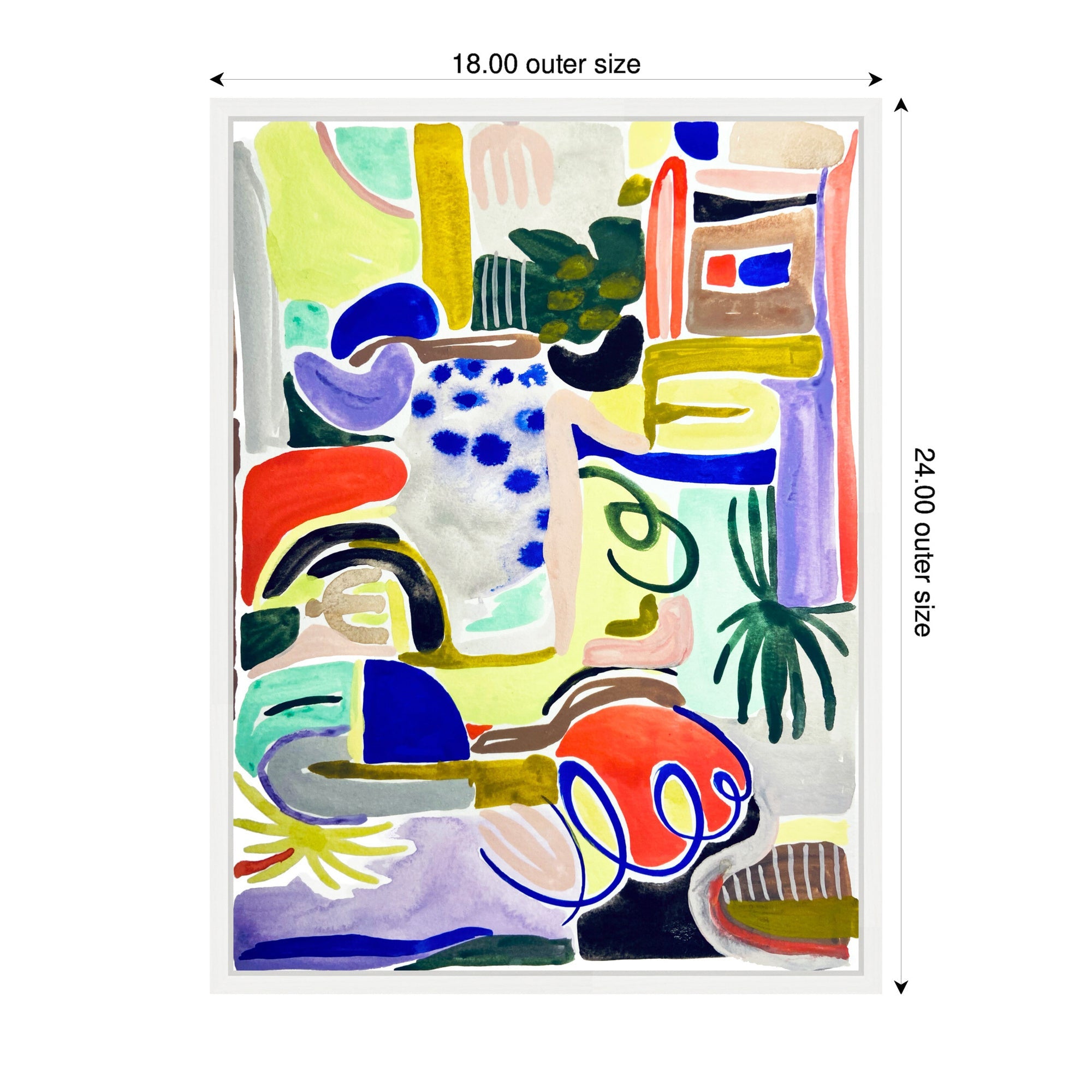 Sylvie Abstract 07 Framed Canvas by Emma Daisy