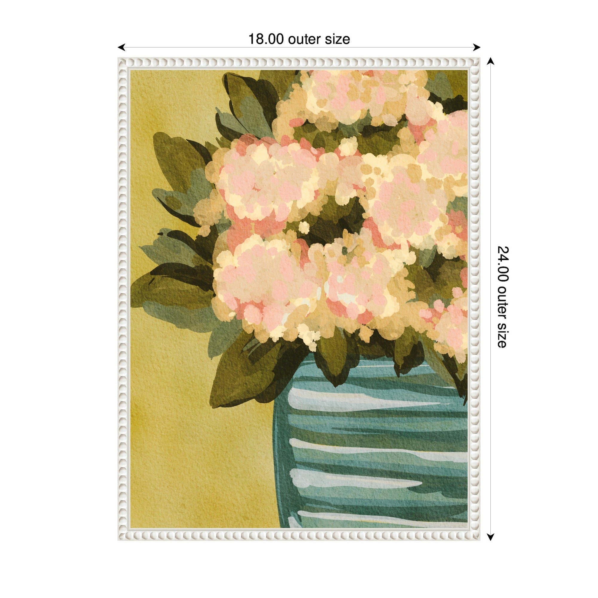 Sylvie Blush Blossoms Framed Canvas