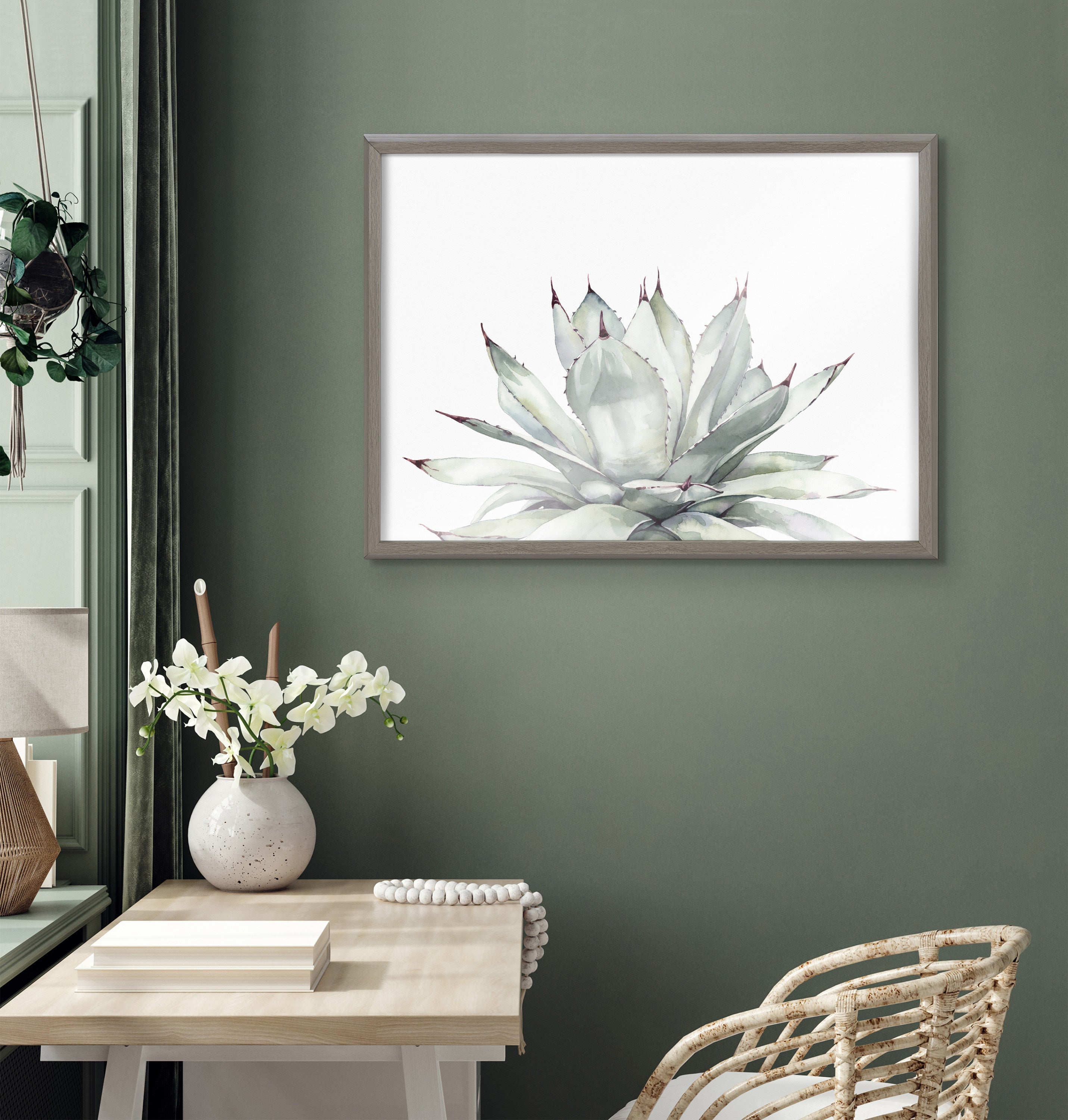Blake Parrys Agave Framed Printed Glass by kateandlaurel - product image 11 for Resin Society