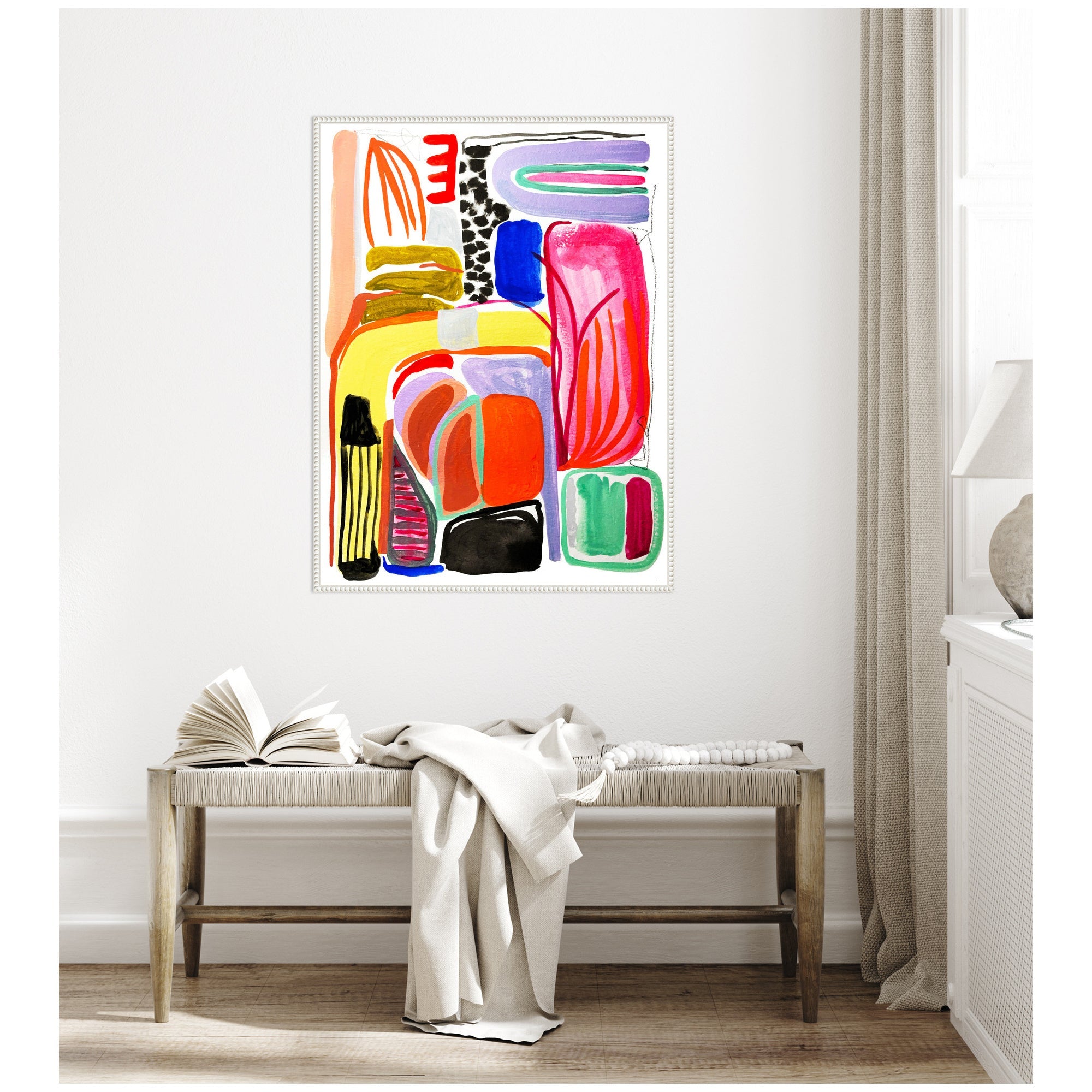 Sylvie Abstract 08 Framed Canvas by Emma Daisy