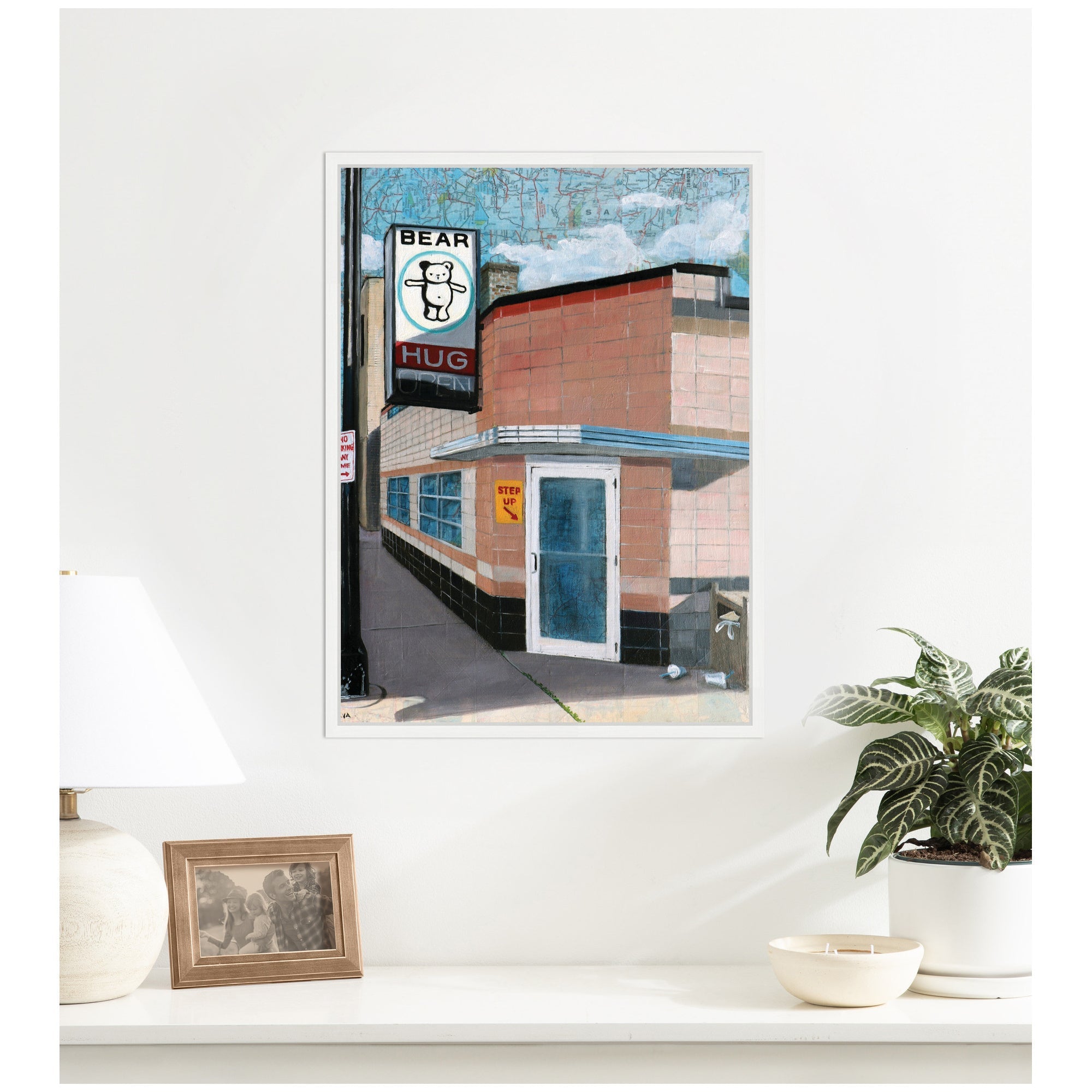 Bear Hug by Krista V.
Allenstein Framed Canvas Wall Art Print
