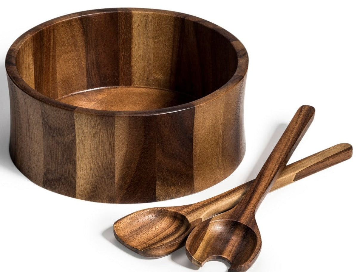 Large Salad Bowl with Servers - 328B3 by Kalmar Home - main product image for Resin Society