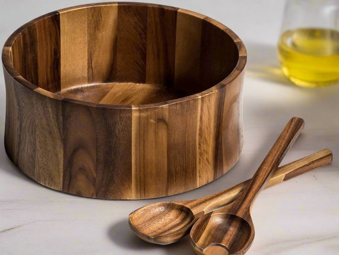 Extra Large Salad Bowl with Servers - 328C3 by Kalmar Home - main product image for Resin Society