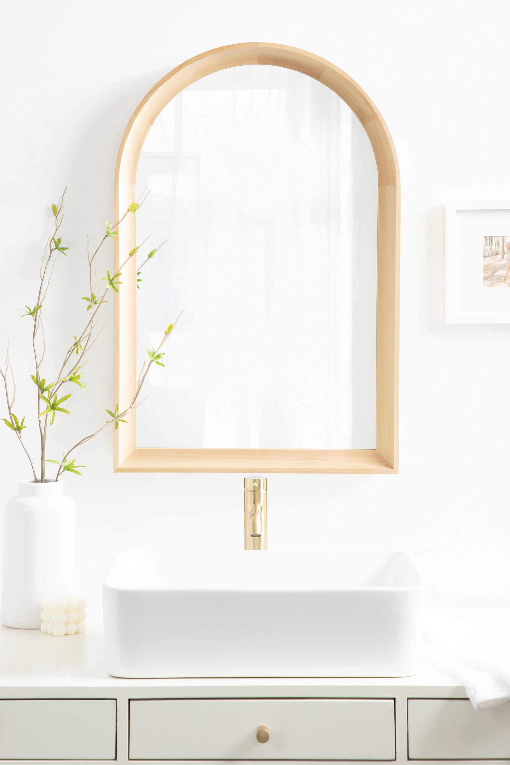 Hatherleigh Arch Wood Wall Mirror