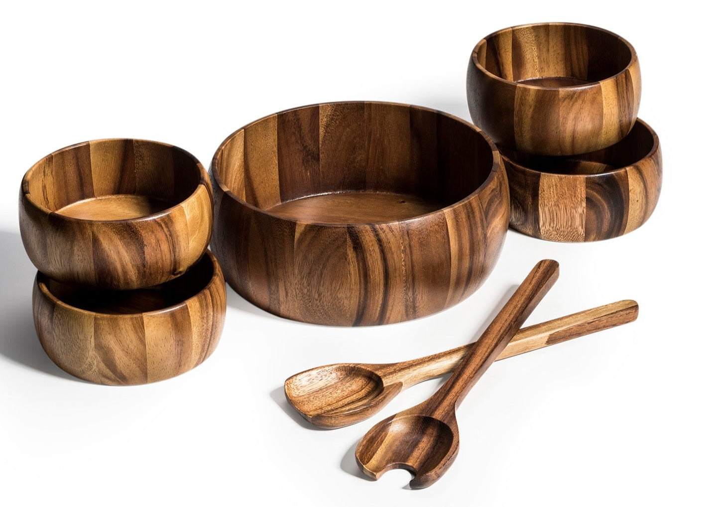 Large Salad Bowl with Servers and 4 Individuals - 332B7 by Kalmar Home - main product image for Resin Society
