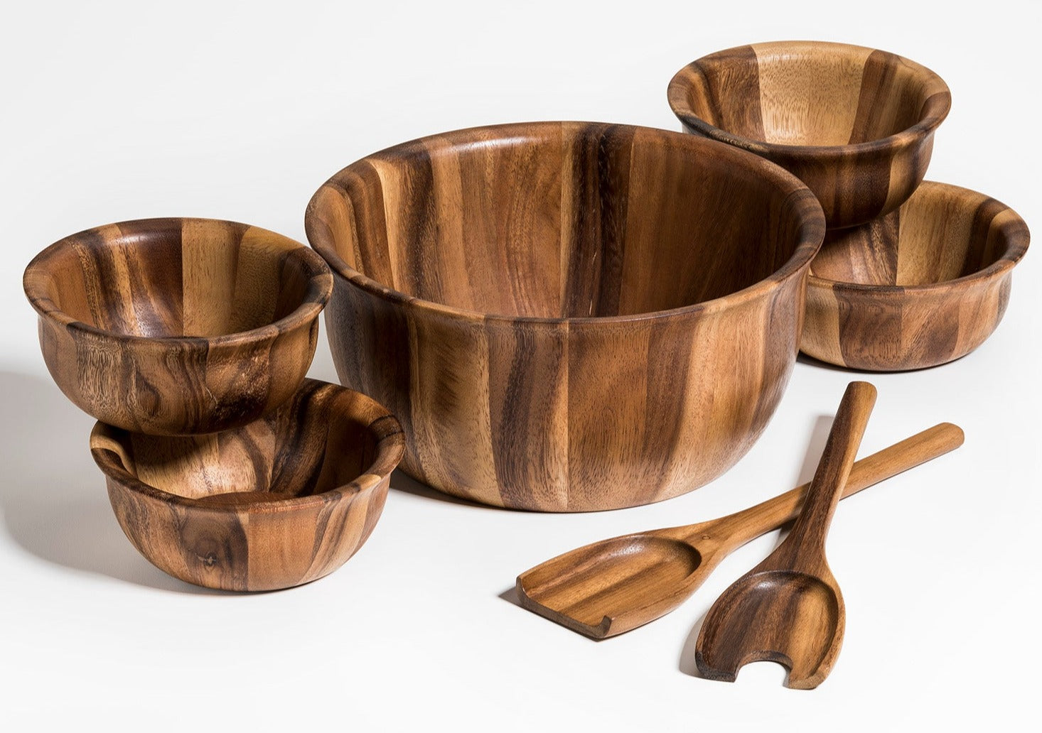 Large Salad Bowl with Servers and 4 Individuals - 335B7 by Kalmar Home - main product image for Resin Society