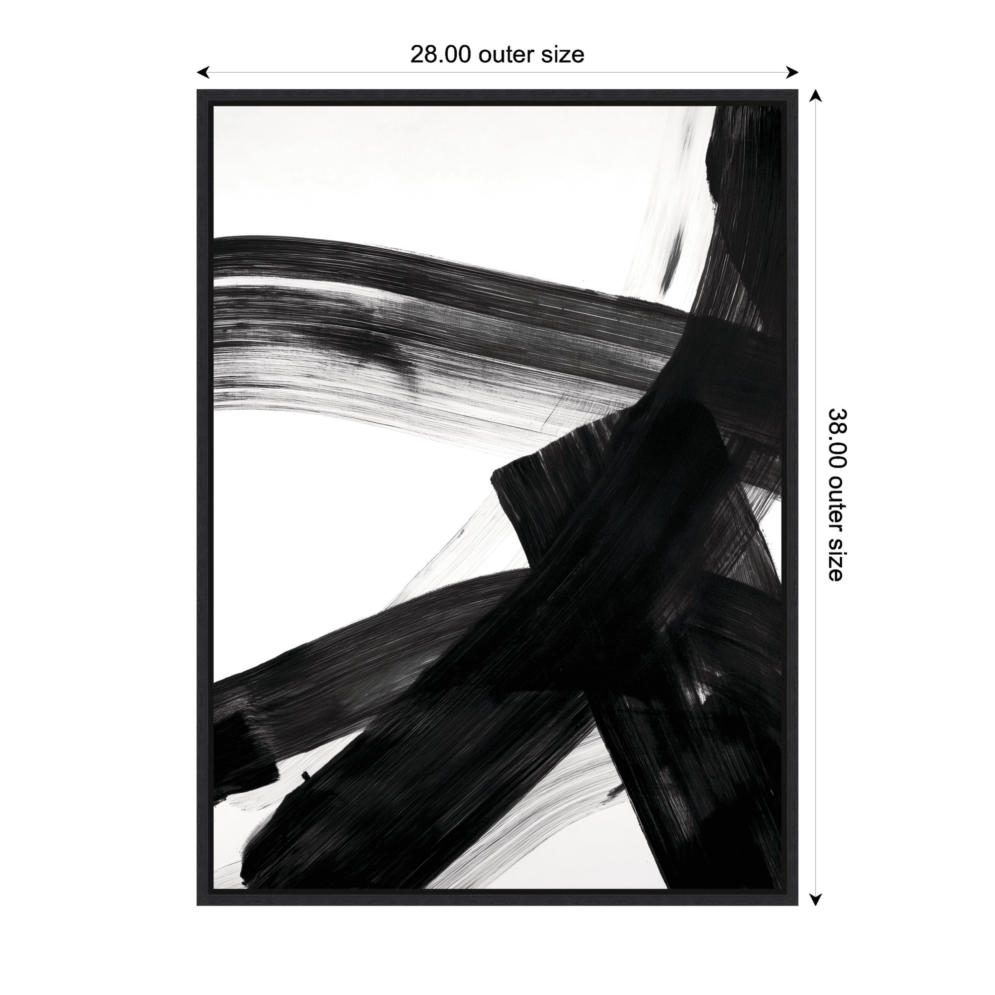 Black Mark No.
2 by Amy Lighthall Framed Canvas Wall Art Print