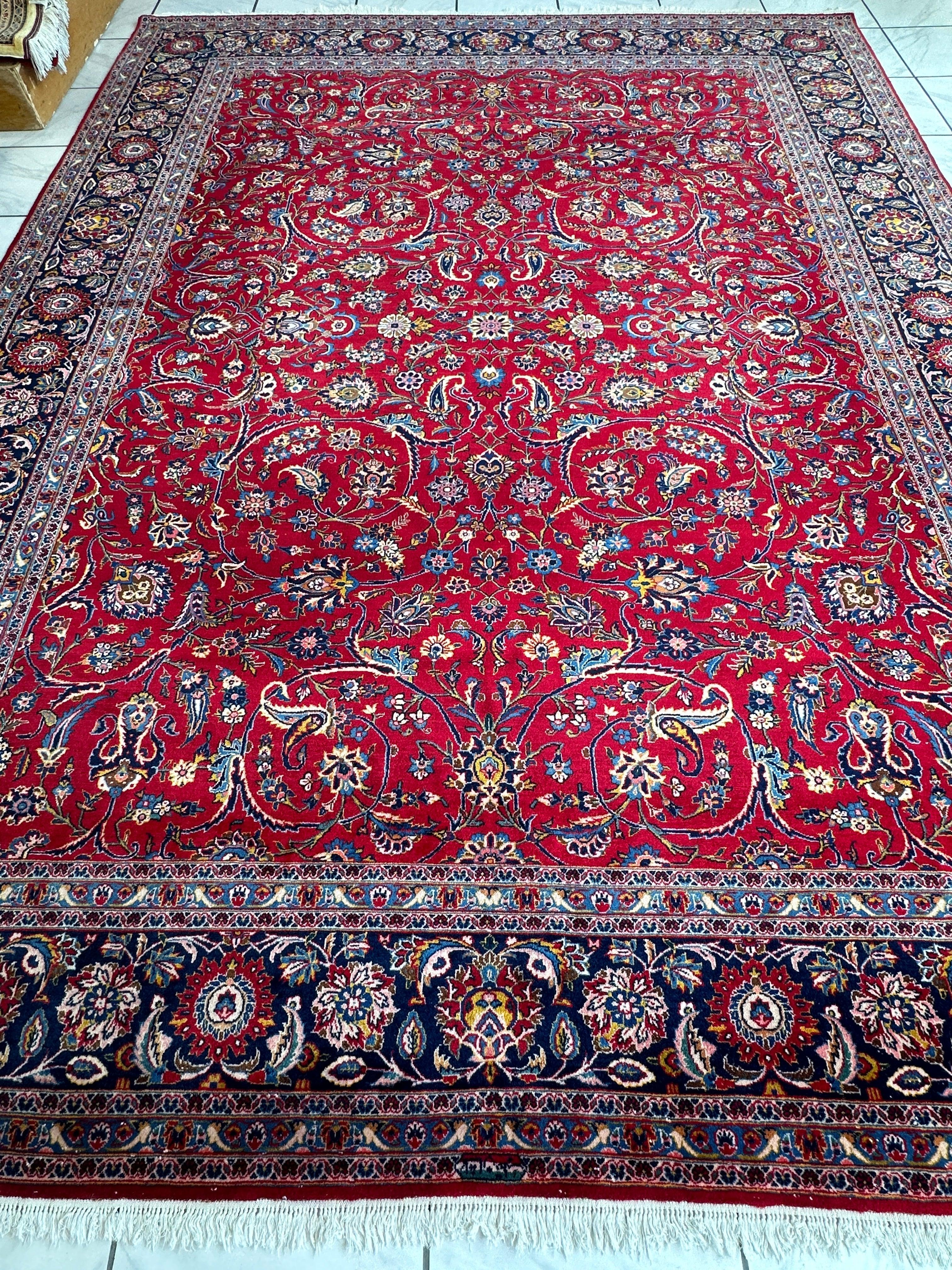 Incredible Persian Kashan All Over Wool Rug 10’2” x 14’ by Rugistan - product image 3 for Resin Society