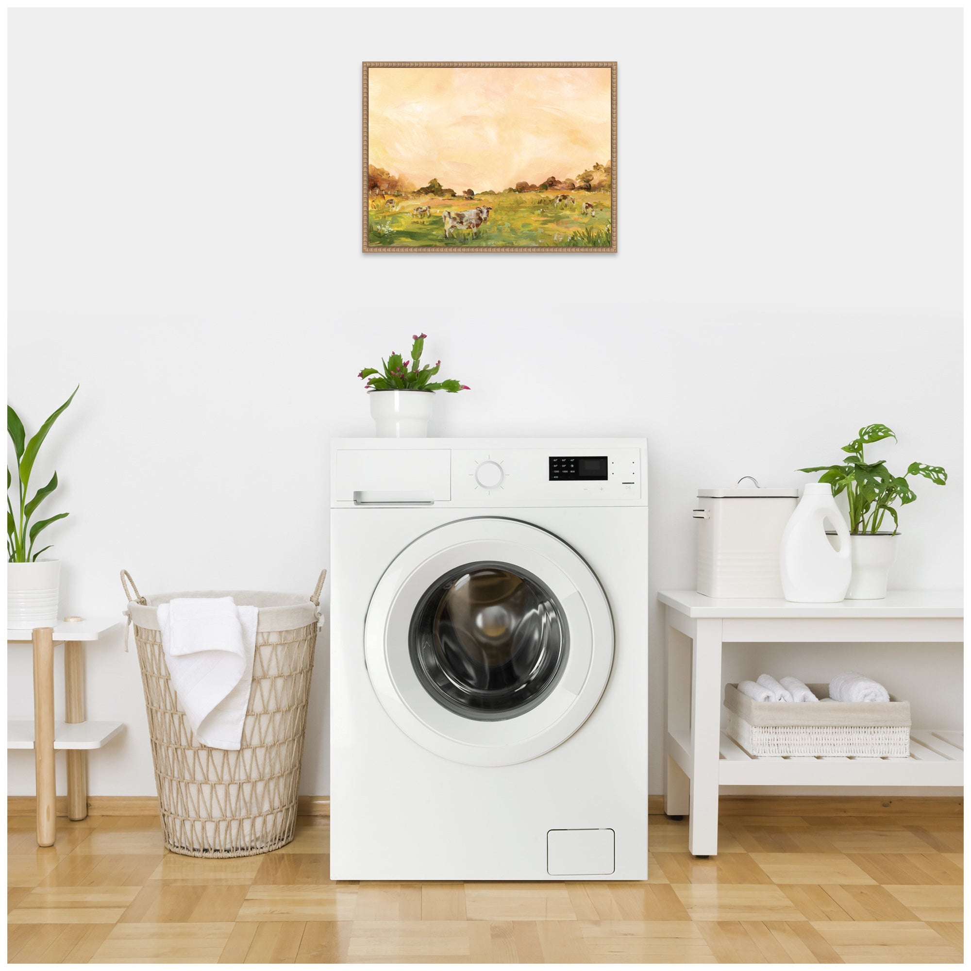 AQ Cows by Annie Quigley Framed Canvas Wall Art Print