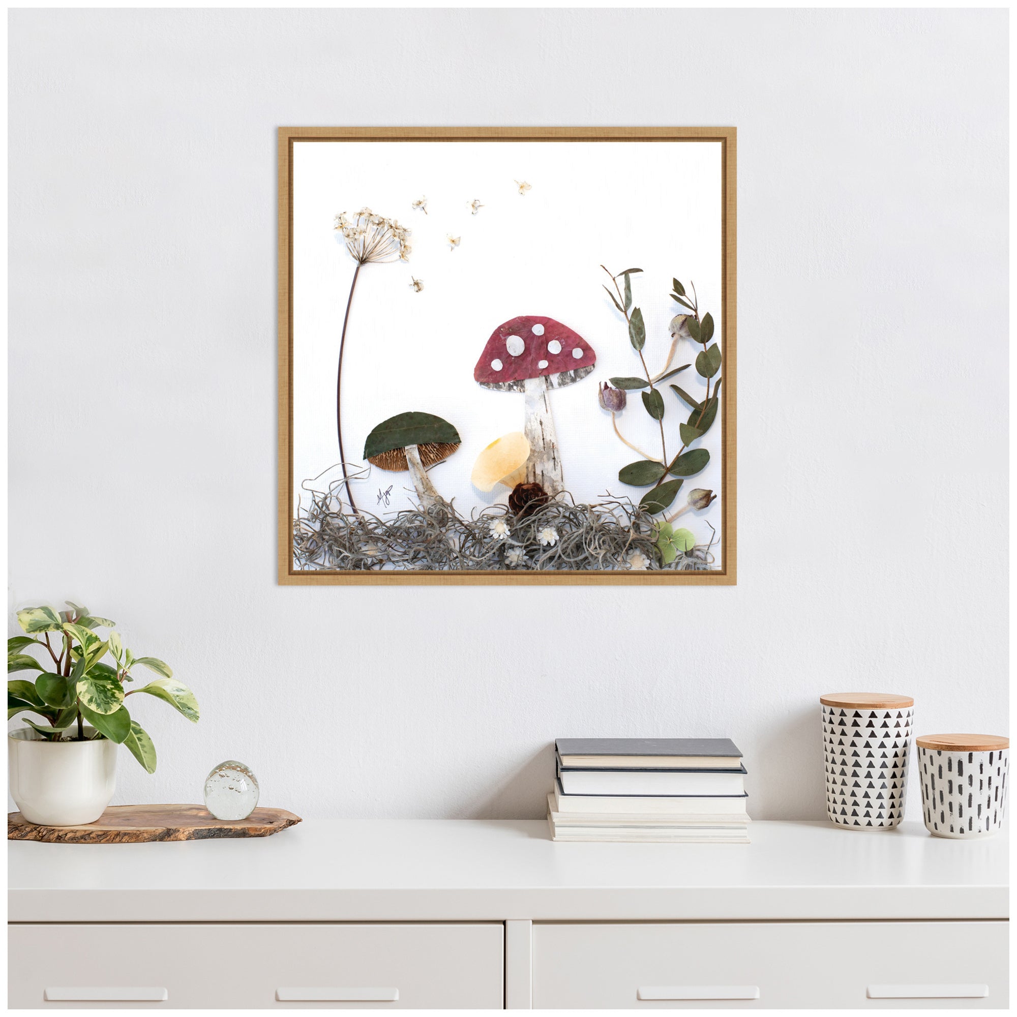 Mushroom No.
2 by Madeline Jeppesen Framed Canvas Wall Art Print
