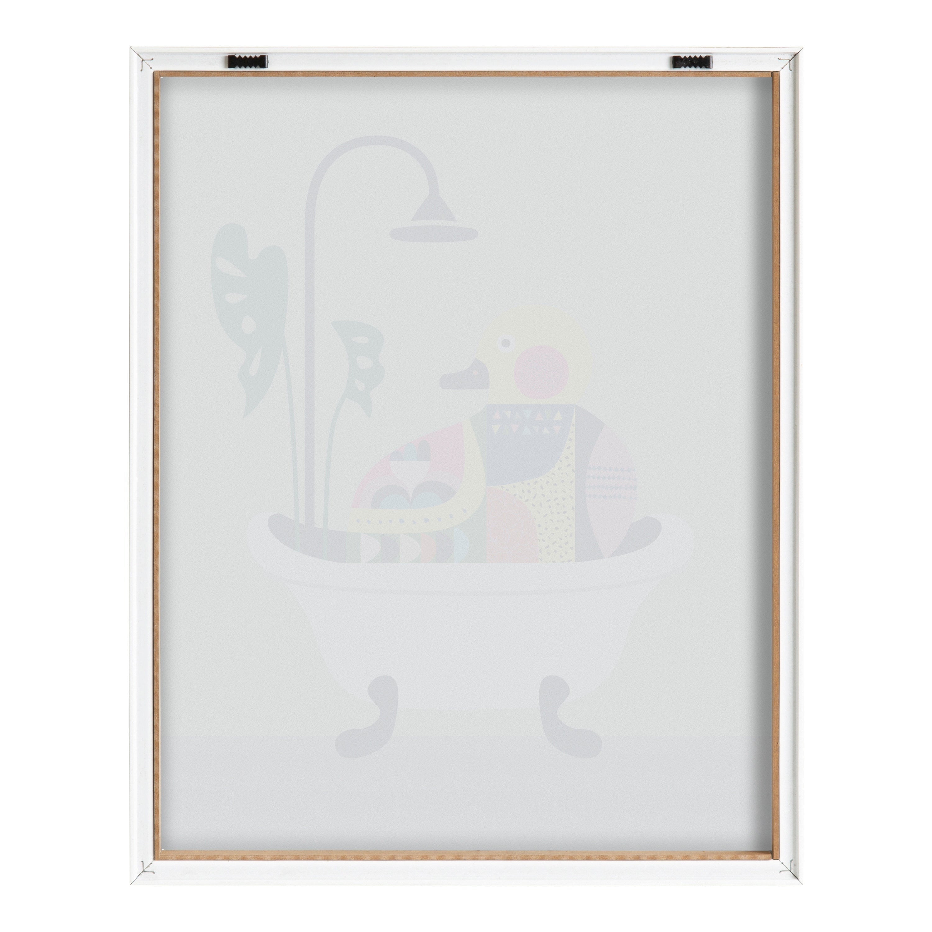 Blake Mid Century Modern Duckie in the Tub Framed Printed Glass by kateandlaurel - product image 4 for Resin Society