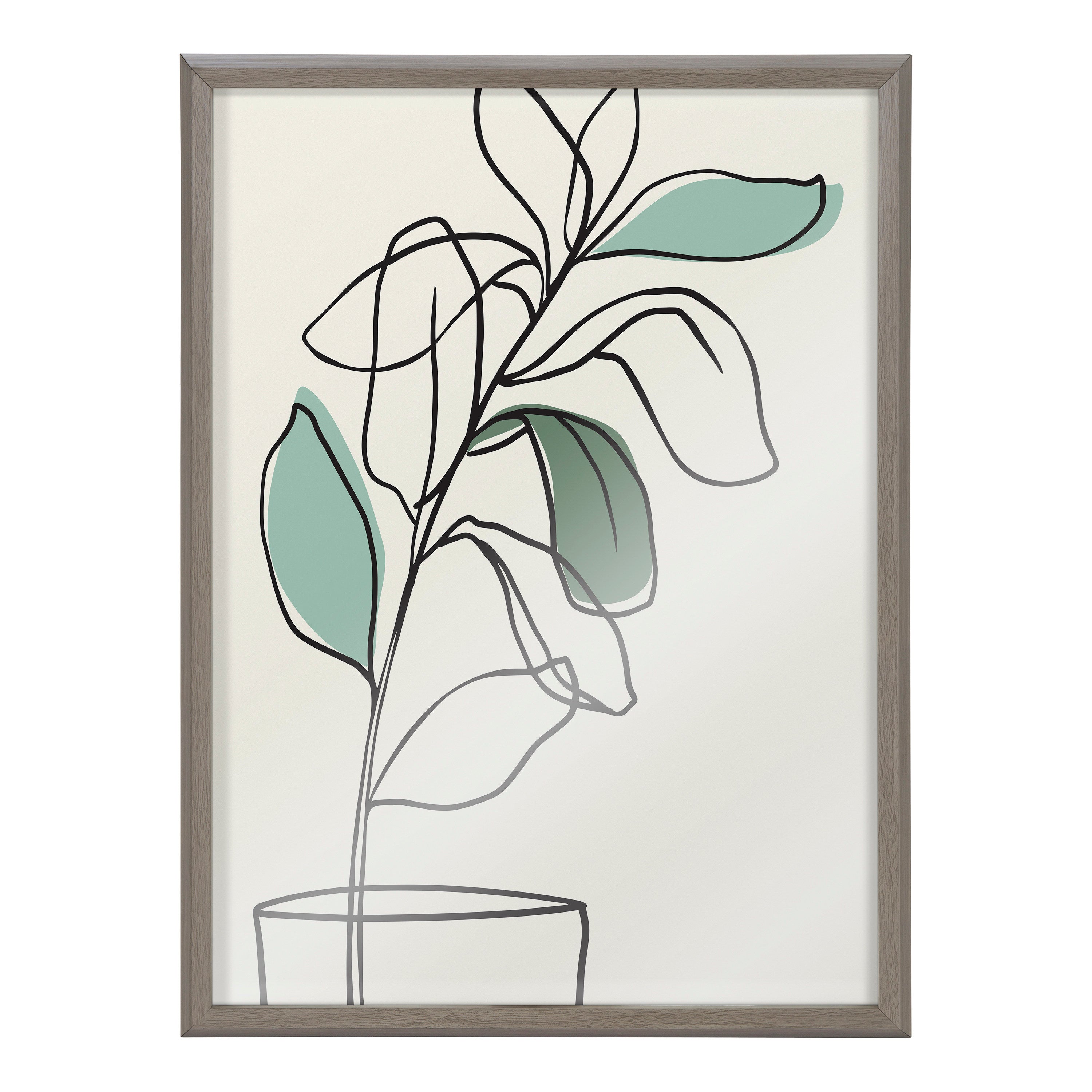 Blake Tranquil Fiddle Leaf Framed Printed Glass by Elizabeth Silver by kateandlaurel - product image 2 for Resin Society