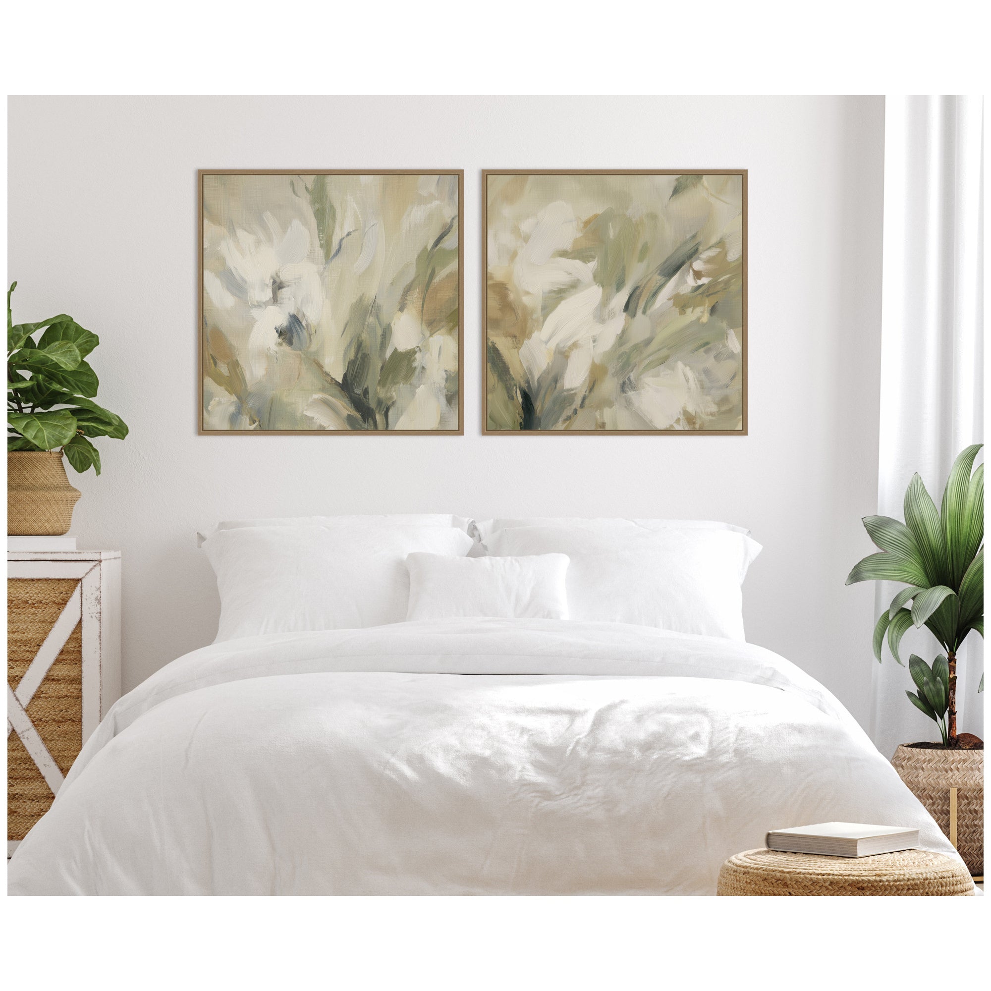 Olive Bloom No.
3 & No.
2 2 Piece Framed Canvas Wall Art Set by Amy Lighthall