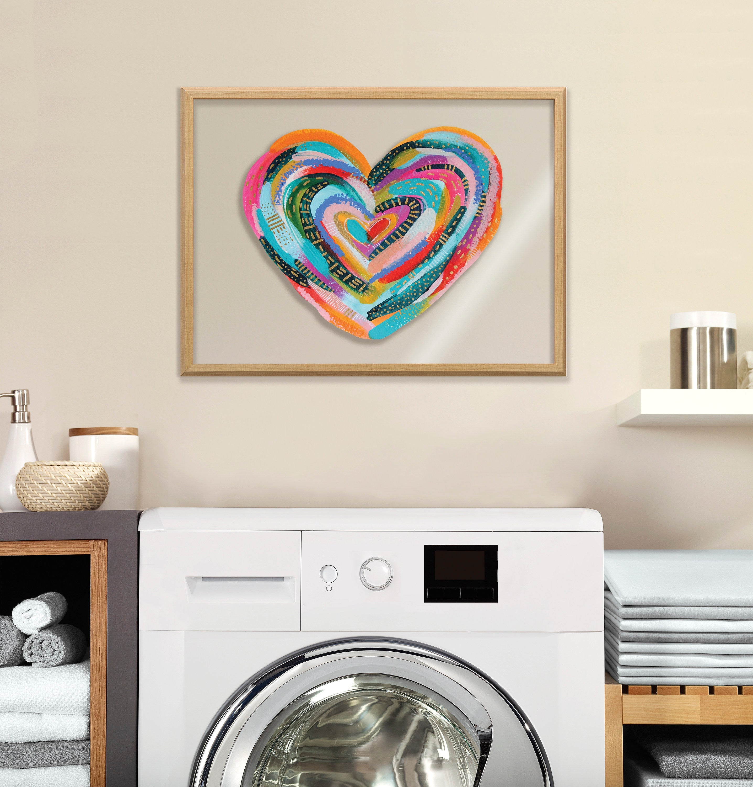 Blake Labyrinth Heart Framed Printed Glass by kateandlaurel - product image 8 for Resin Society