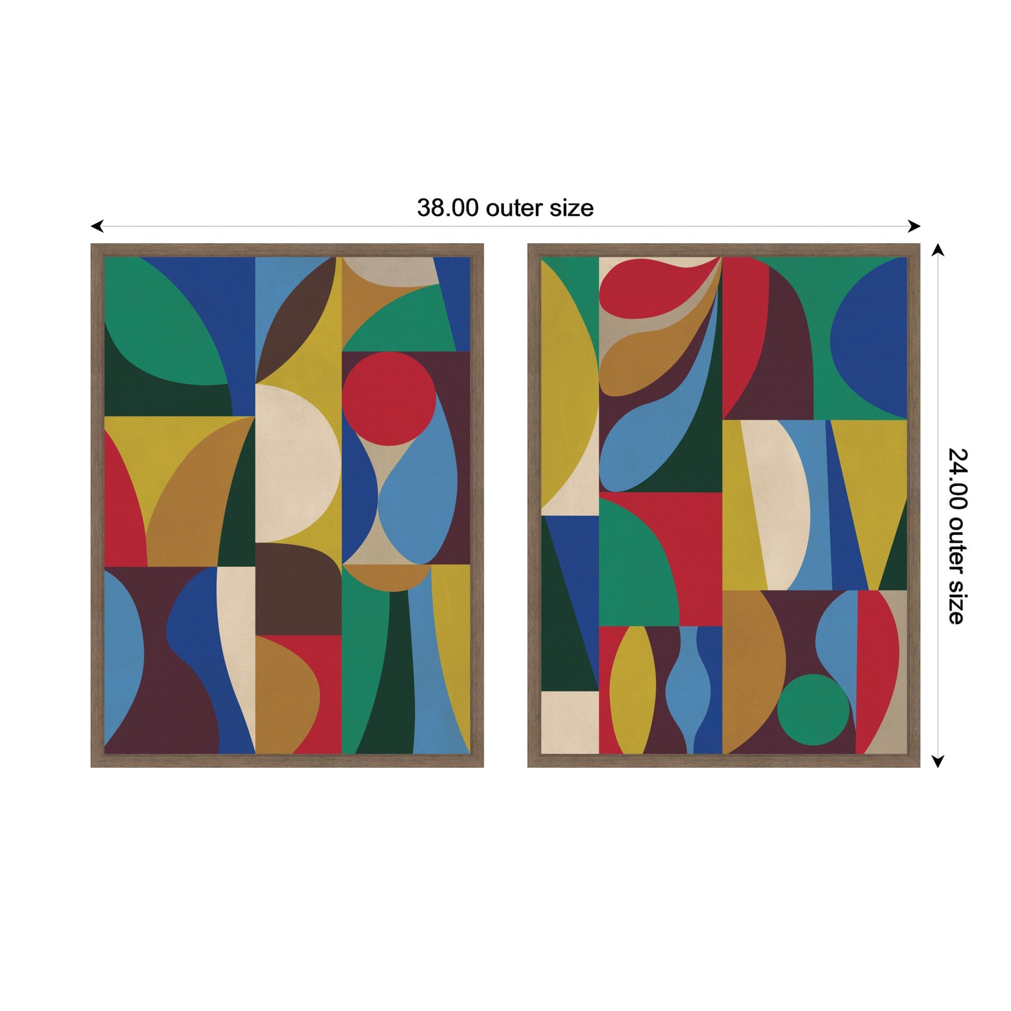 Abstract Deep 2 Piece Framed Canvas Wall Art Set by Rachel Lee