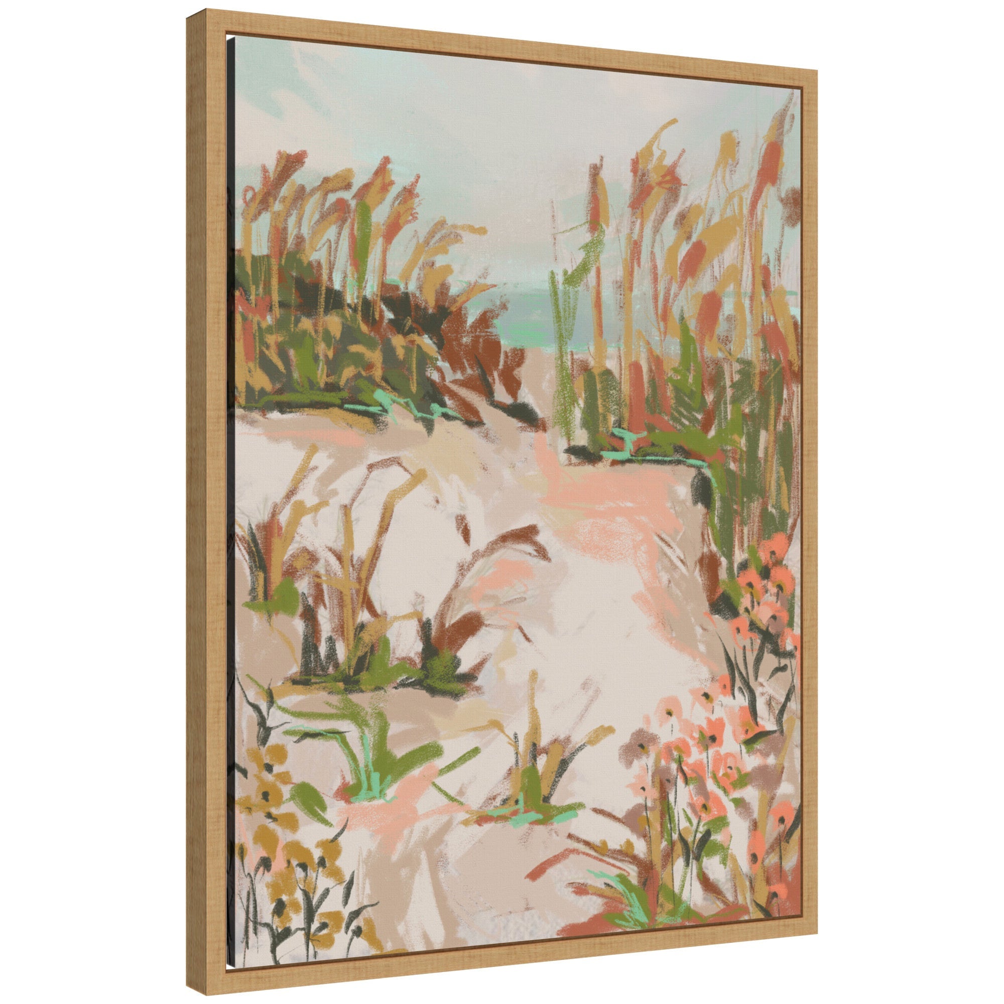 Sunrise Seascape framed canvas wall art print by Annie Quigley showing a coastal sunrise scene