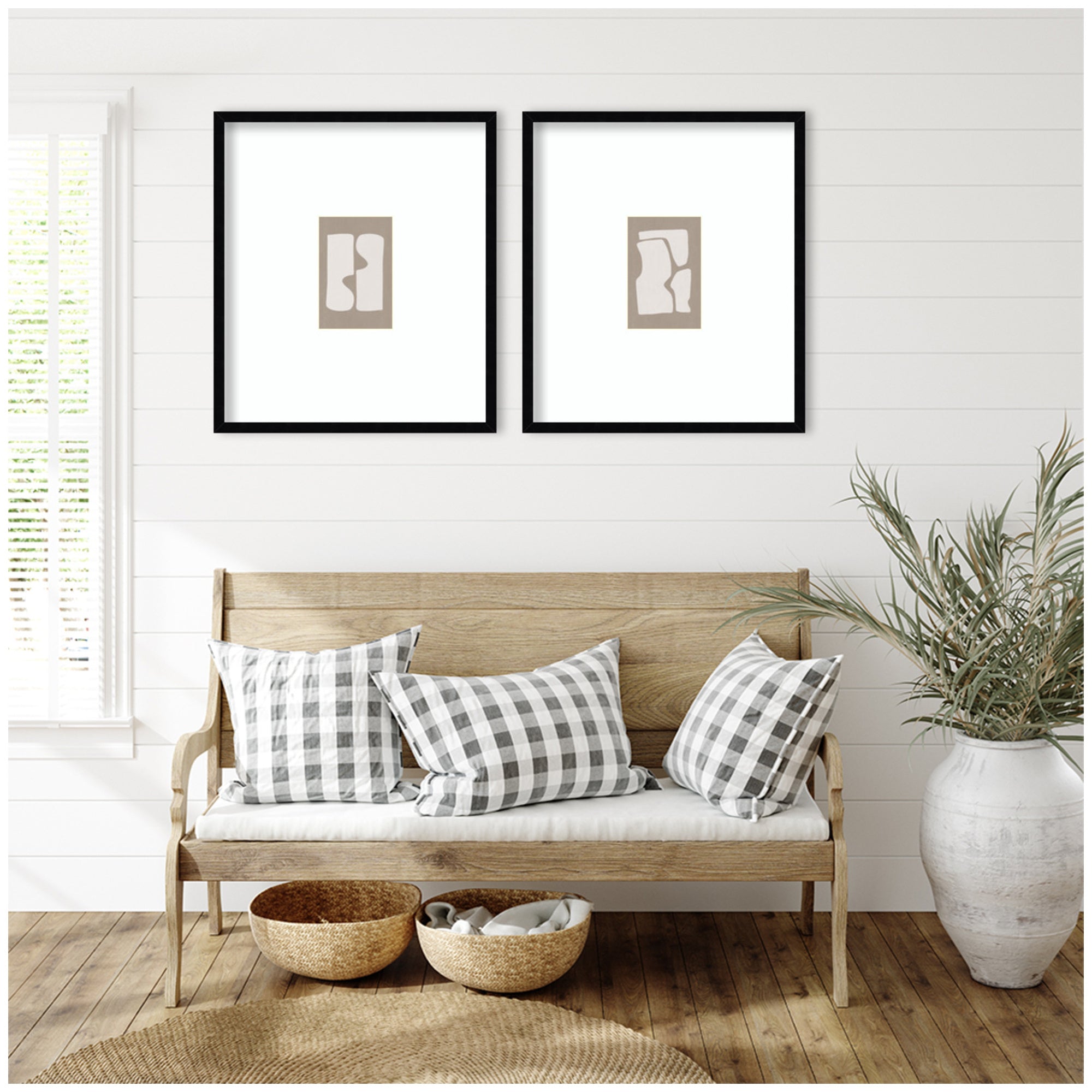 Organic Figures 01 & 02 2 Piece Framed Wall Art Print Set by Gabrielly Guedes