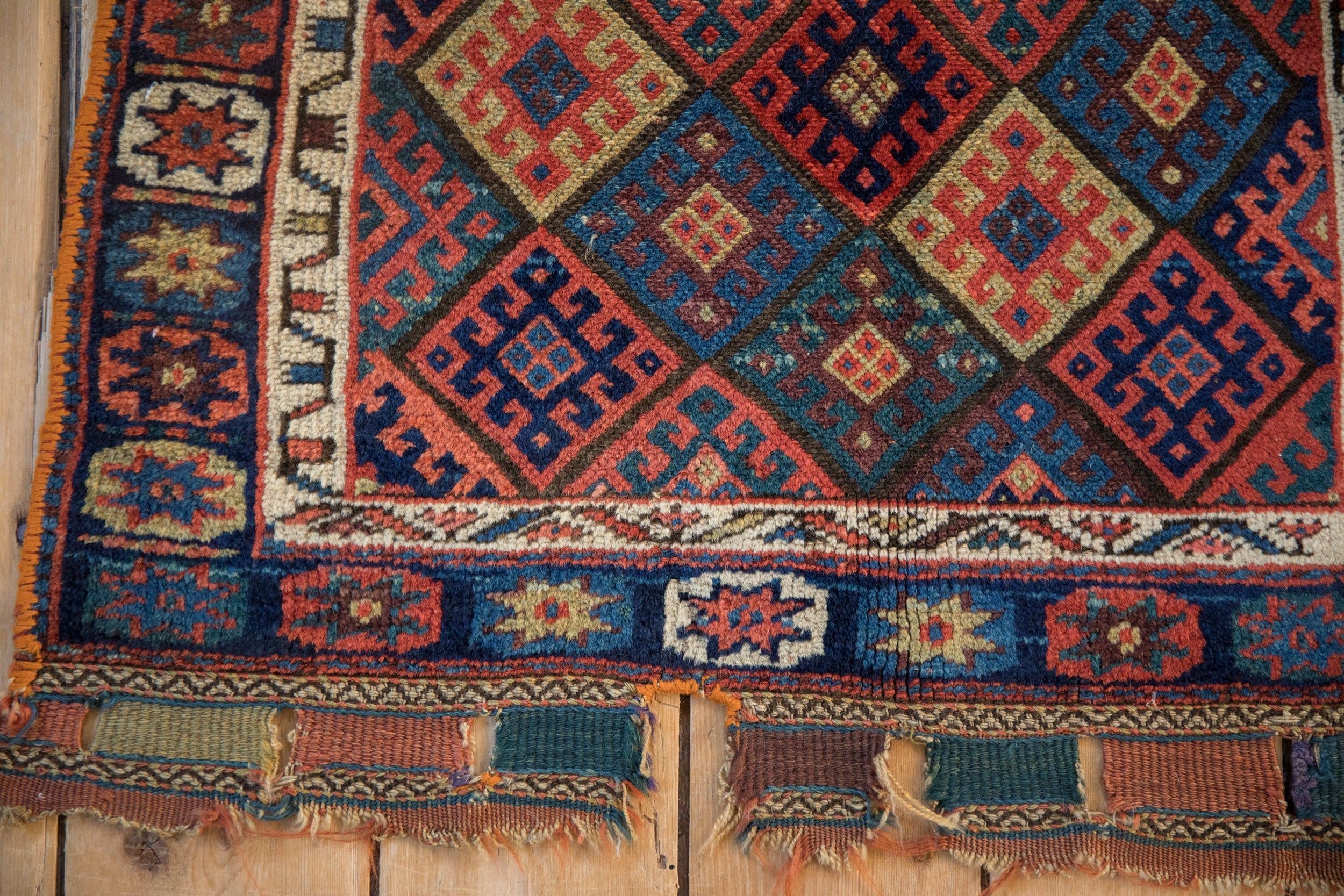 2x2.5 Antique Jaff Kurd Bag Face Square Rug Mat by Old New House® - product image 3 for Resin Society