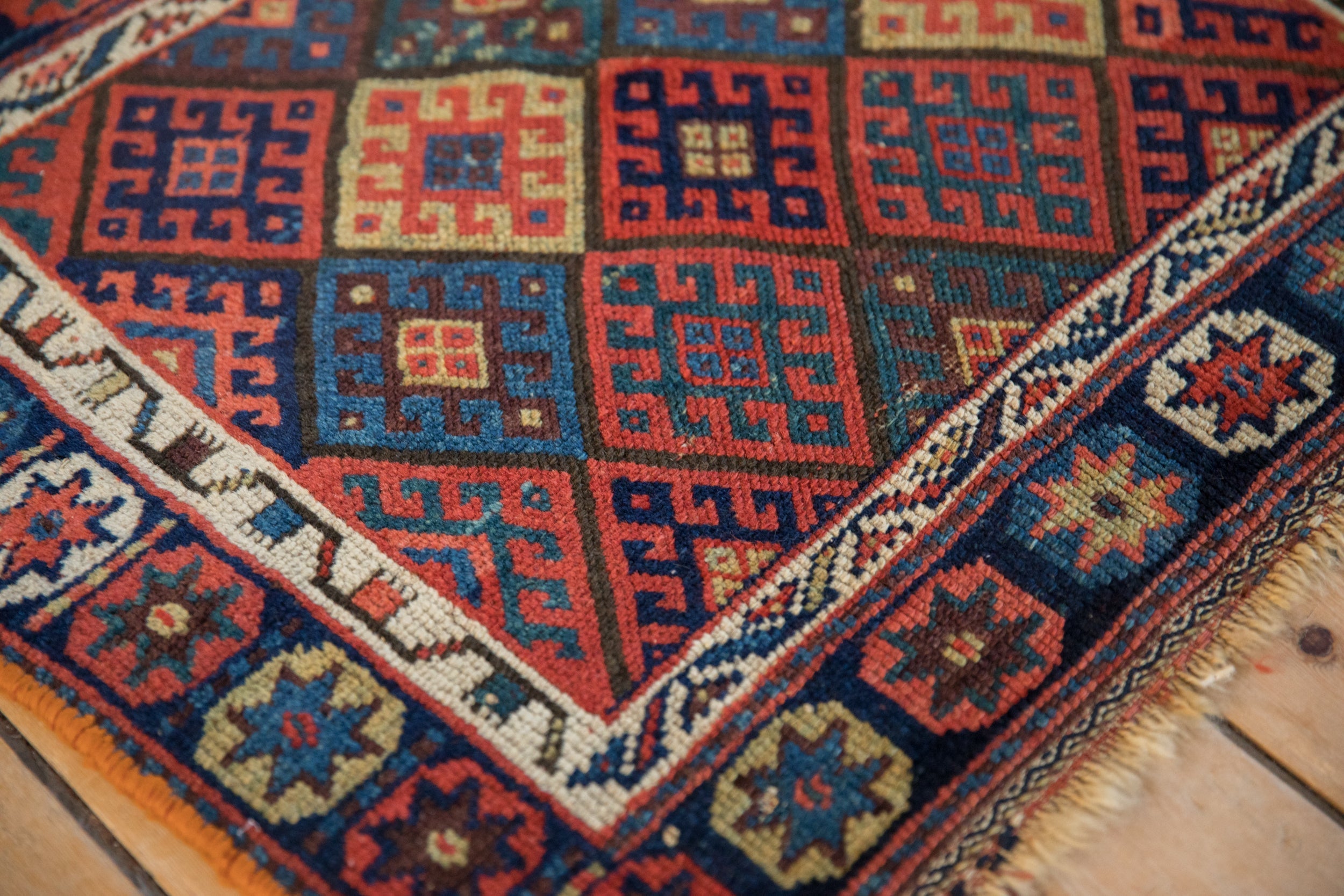 2x2.5 Antique Jaff Kurd Bag Face Square Rug Mat by Old New House® - product image 4 for Resin Society