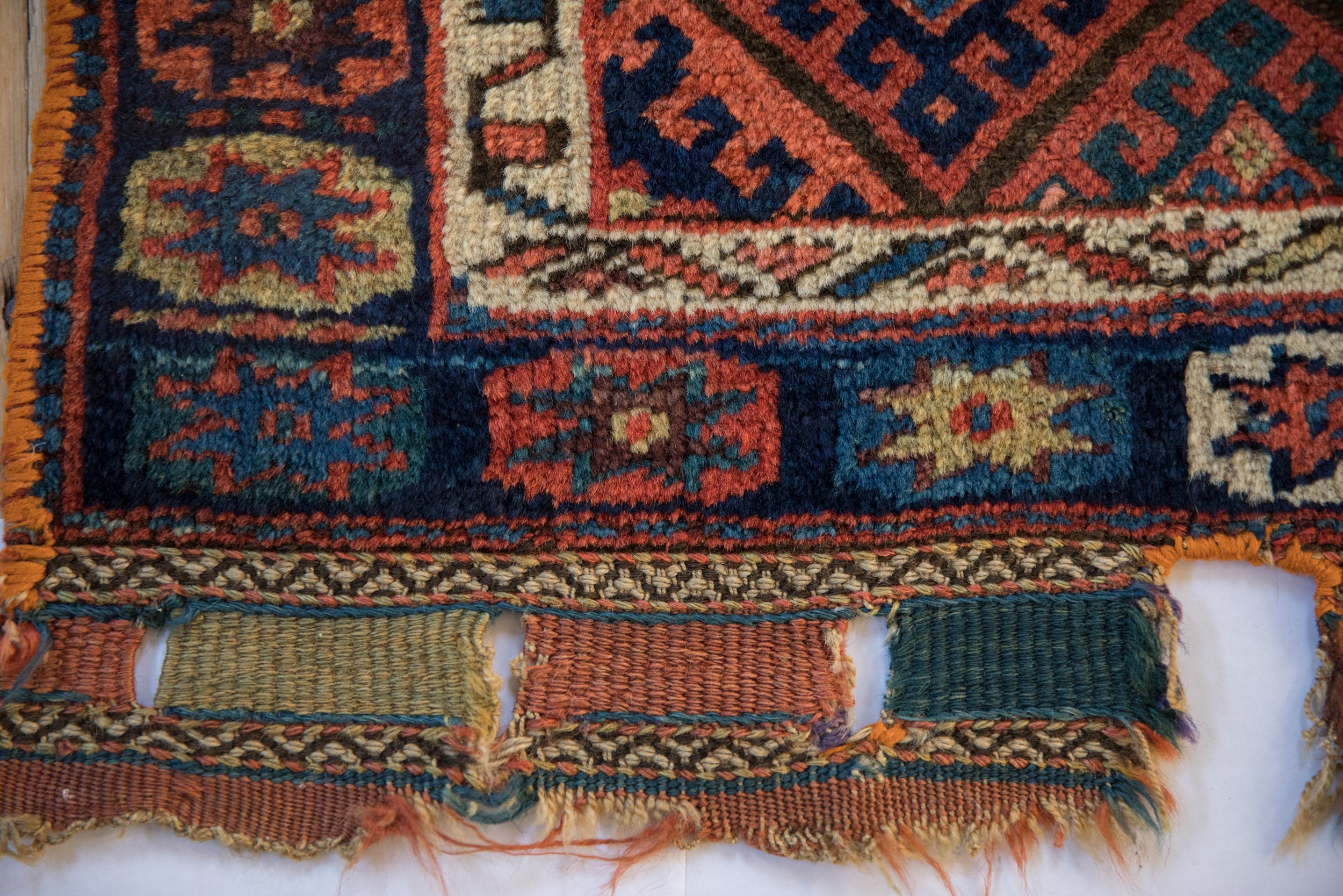 2x2.5 Antique Jaff Kurd Bag Face Square Rug Mat by Old New House® - product image 6 for Resin Society