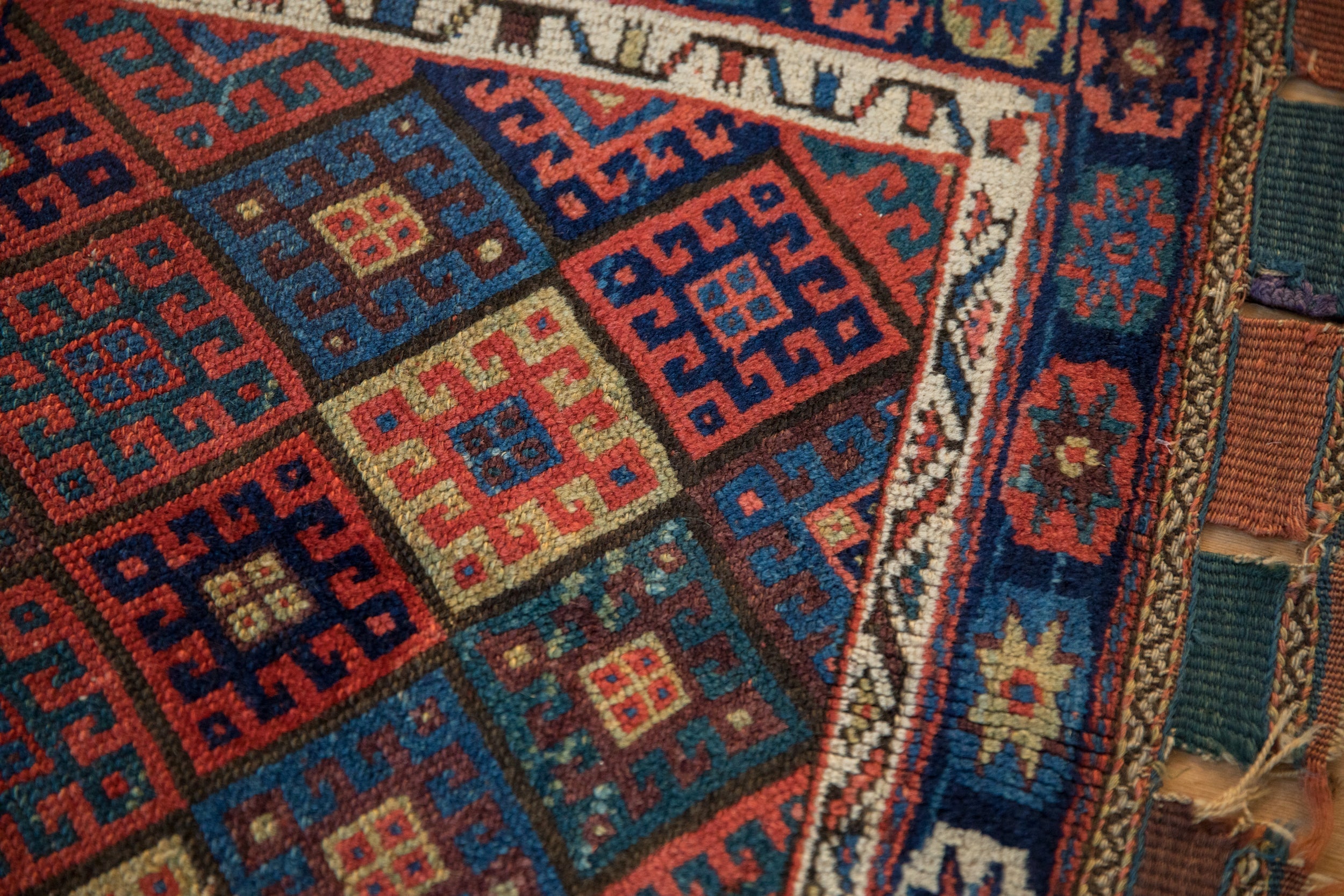 2x2.5 Antique Jaff Kurd Bag Face Square Rug Mat by Old New House® - product image 8 for Resin Society