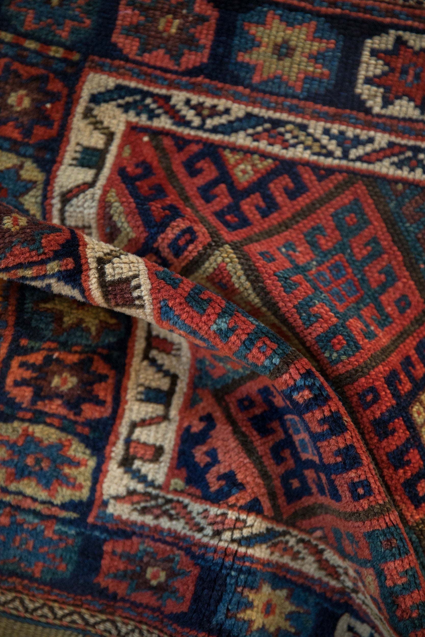 2x2.5 Antique Jaff Kurd Bag Face Square Rug Mat by Old New House® - product image 9 for Resin Society