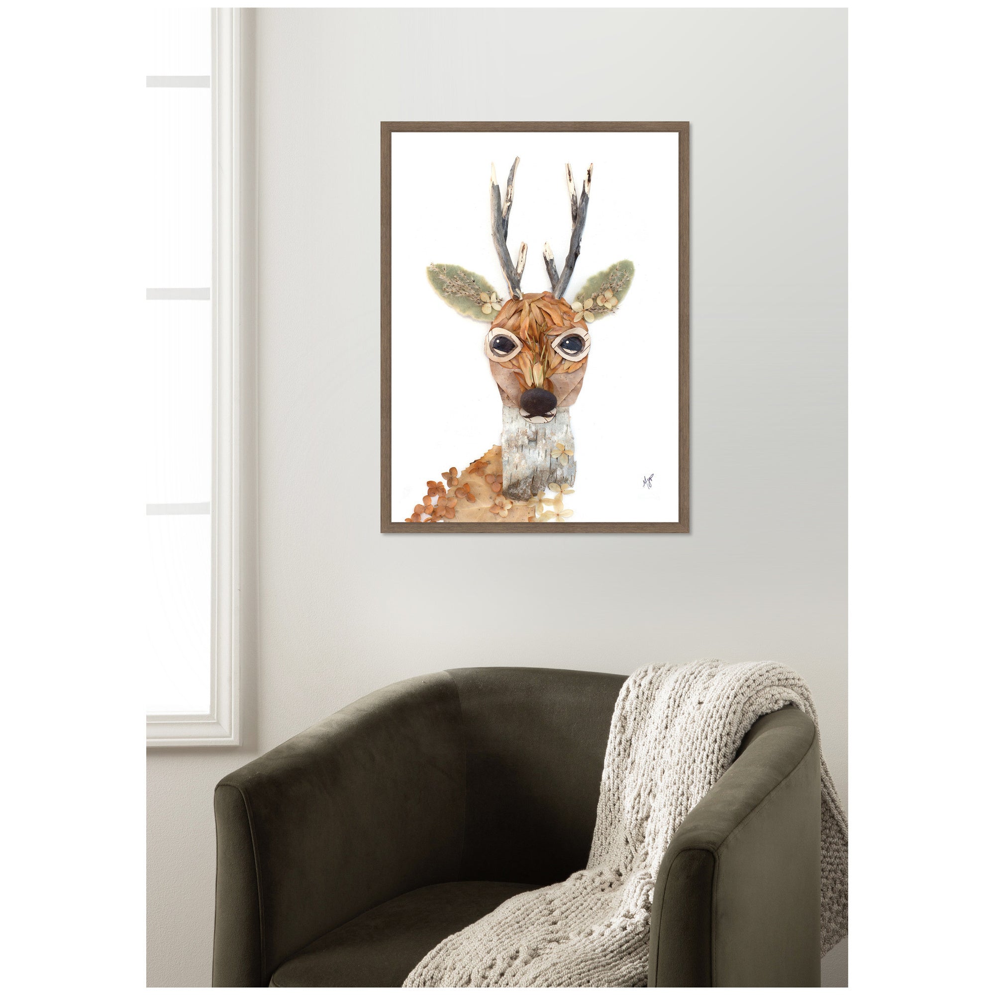 Buck by Madeline Jeppesen Framed Canvas Wall Art Print