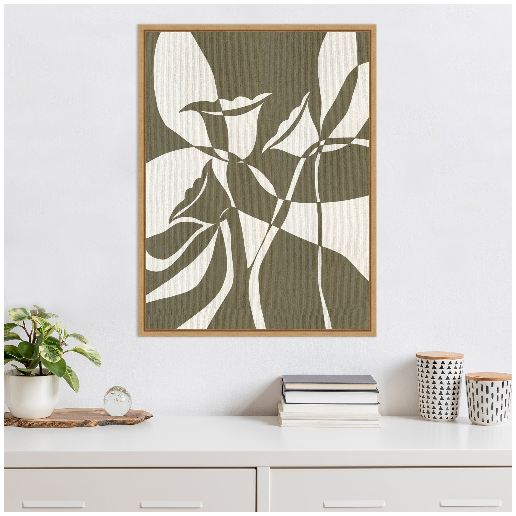 Sylvie Bound by Beauty 4 Framed Canvas by Shatha Al Dafai