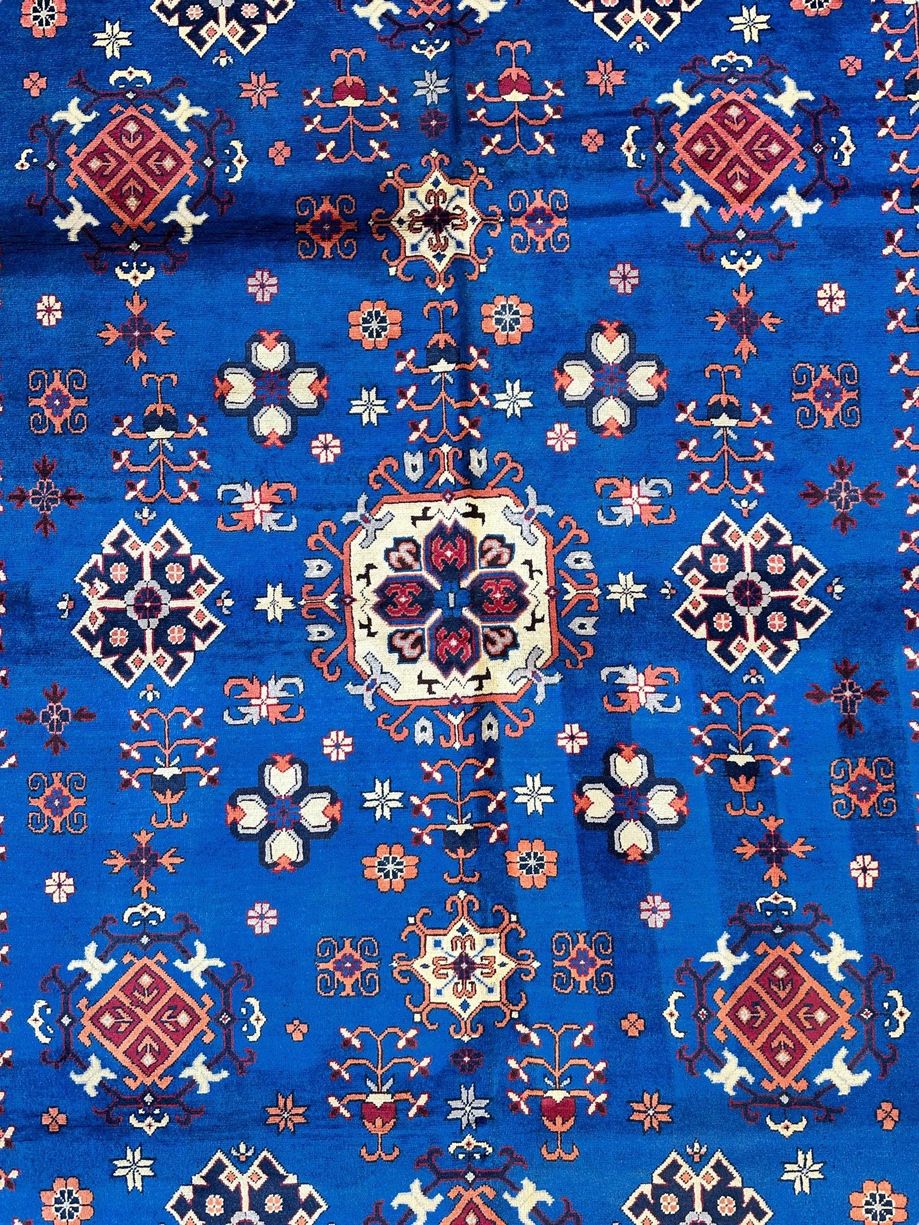 Hand-Knotted Afghan Kazak Rug – 6'6" x 9'7" – Vibrant Geometric Design by Rugistan - product image 4 for Resin Society