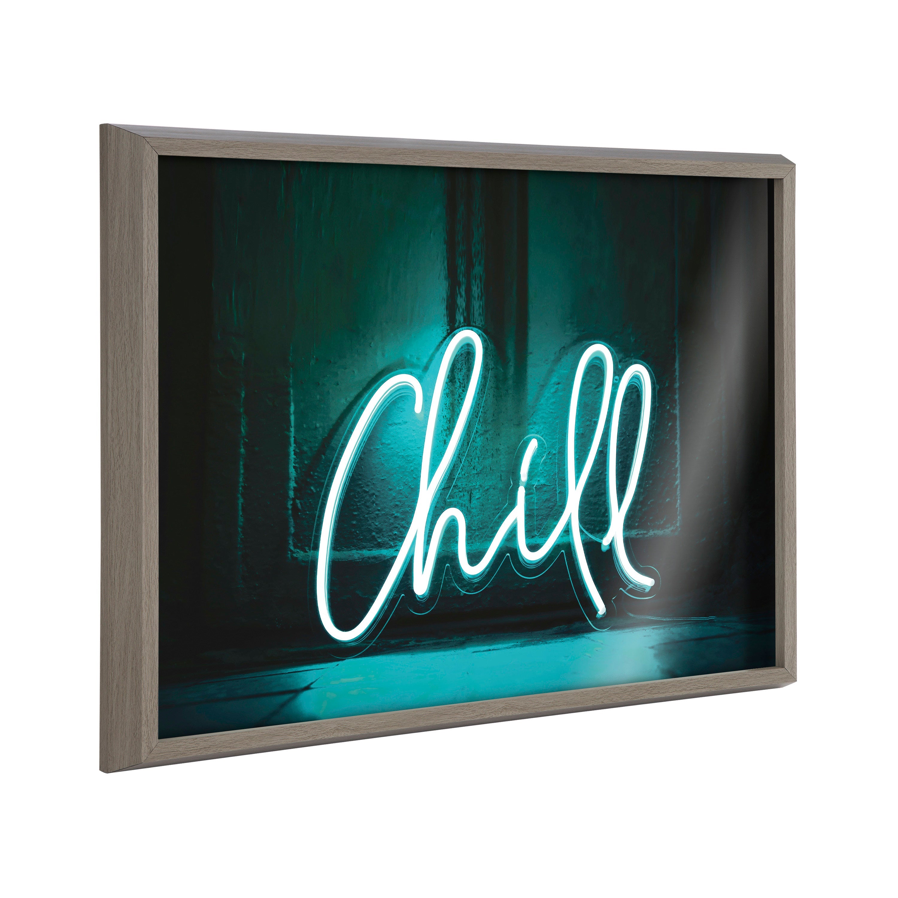 Blake Chill Neon Sign Framed Printed Glass by The Creative Bunch Studio by kateandlaurel