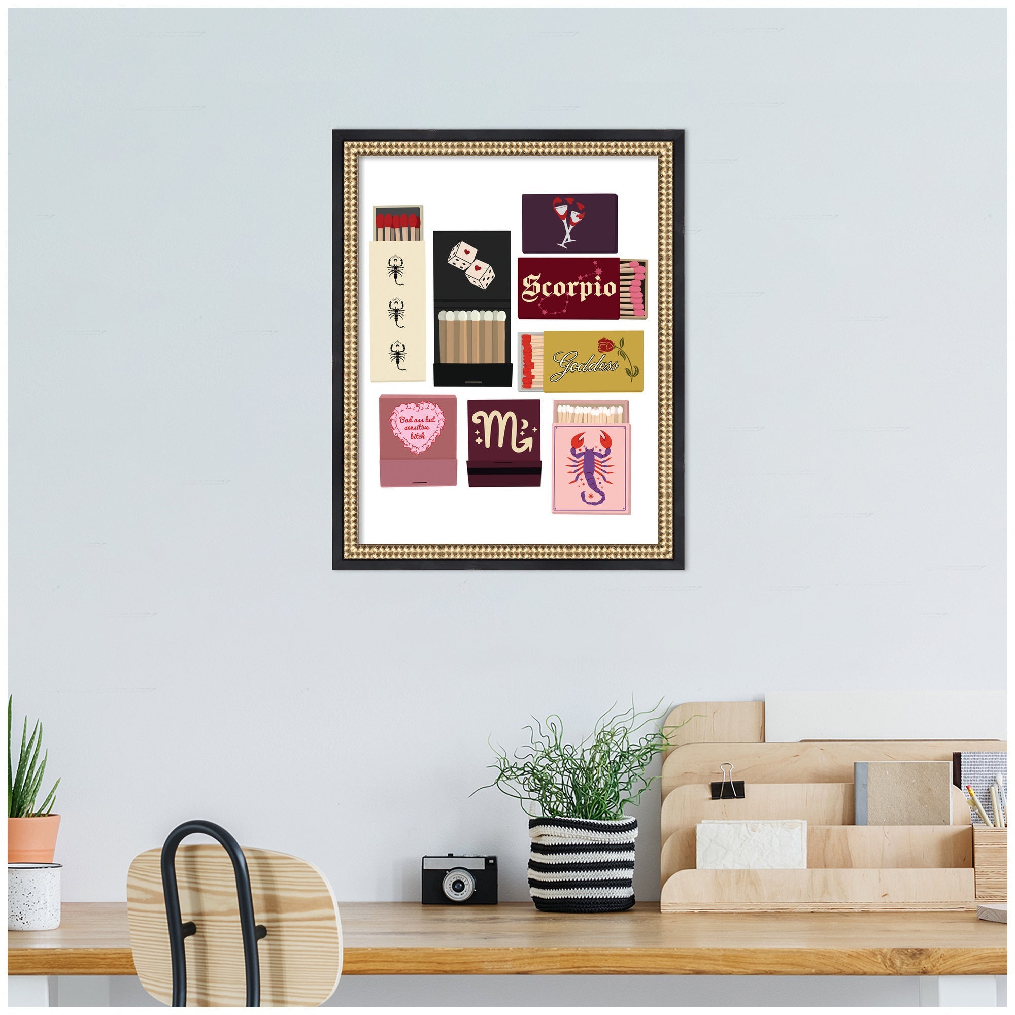 Scorpio Matchbooks 14x18 FC by Megan Ryan Framed Wall Art Print
