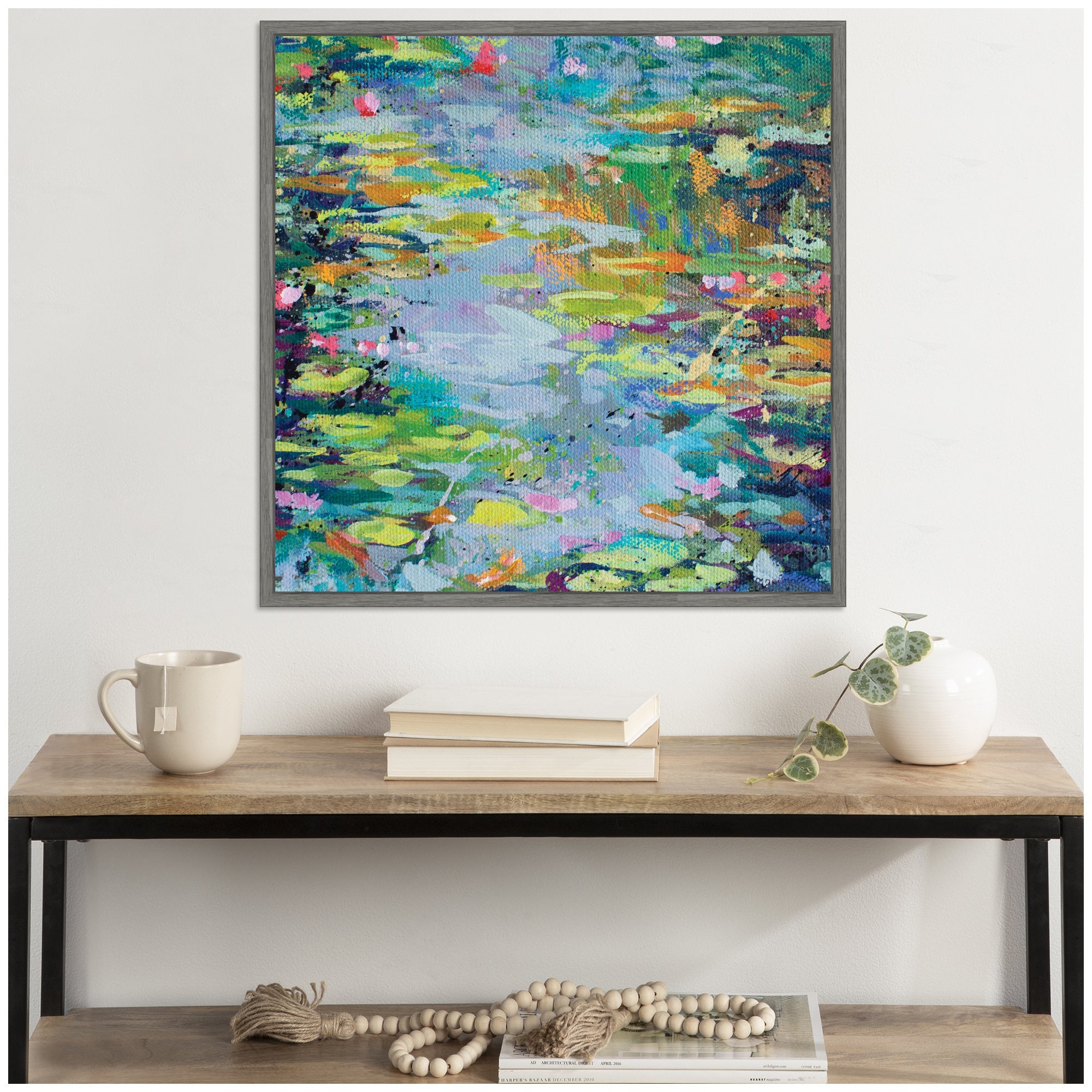 Sylvie Waterlilies at Giverny Framed Canvas by Rachel Christopoulos