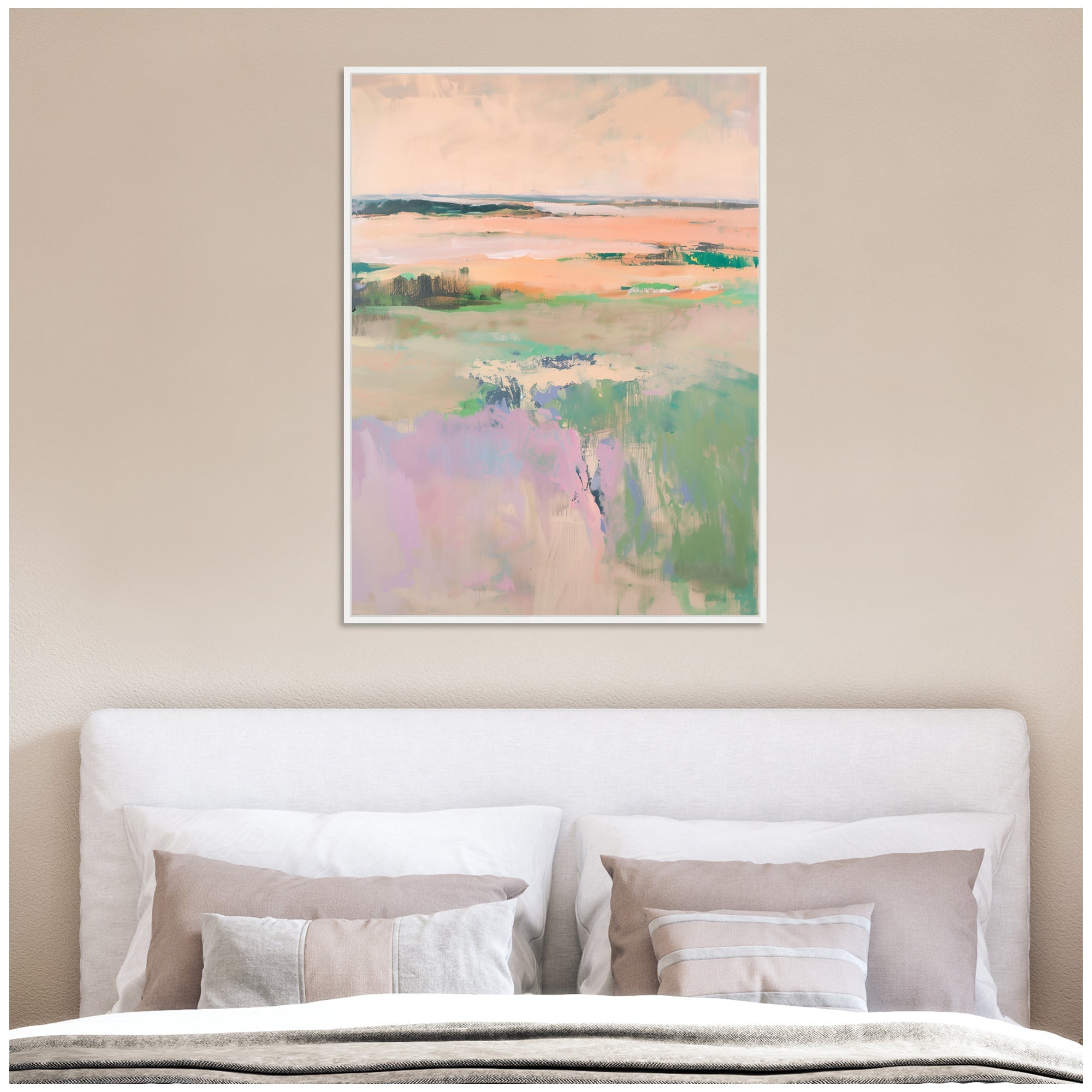 Sylvie Pastel Horizon II Framed Canvas