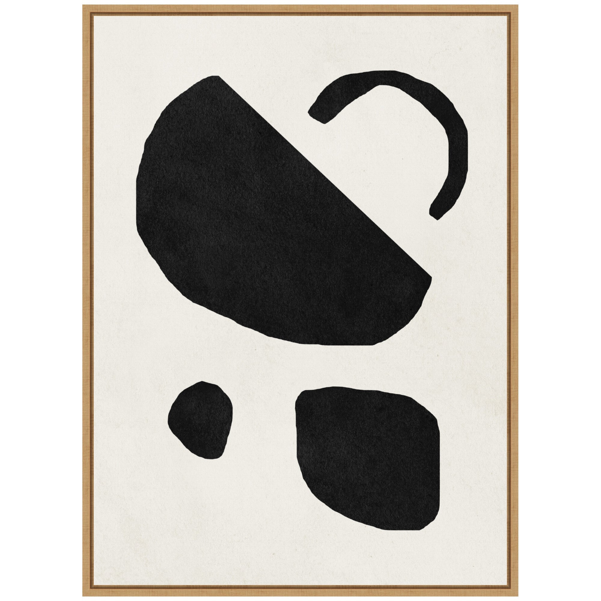 Sylvie Black Geometric Abstract 2 Framed Canvas by July Art Prints