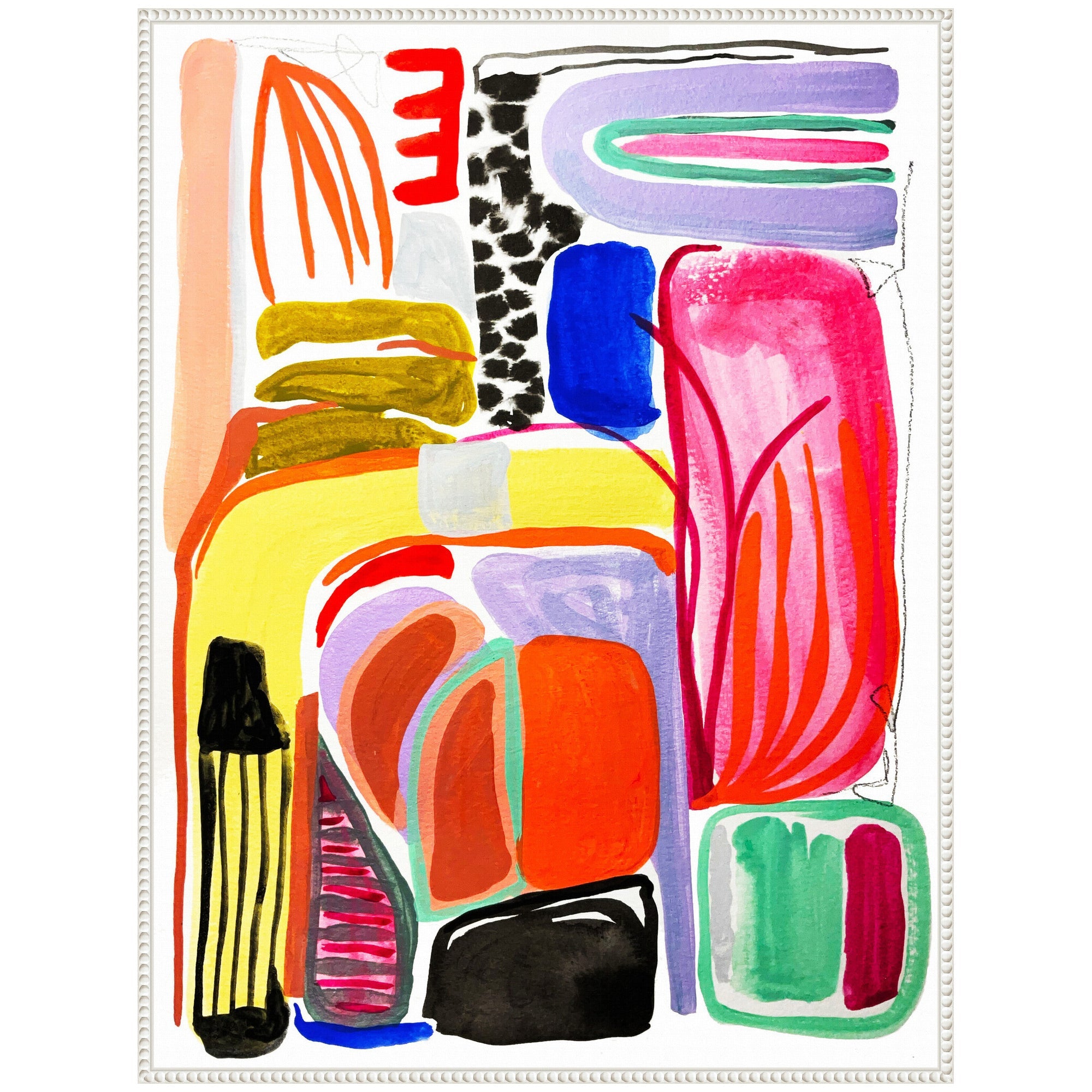 Sylvie Abstract 08 Framed Canvas by Emma Daisy