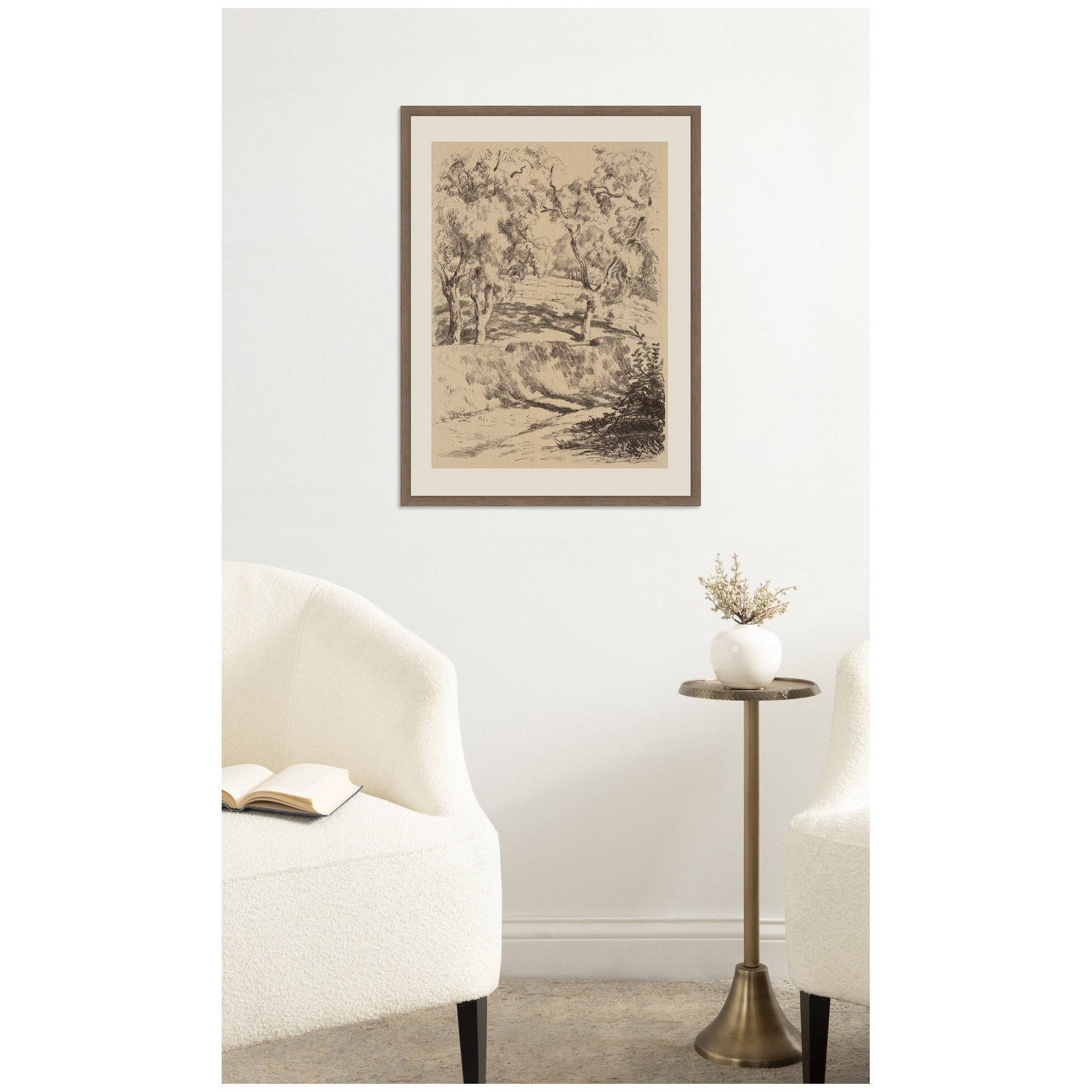 Near Brantome 1928 Roger Fry by Nostalgia Prints Framed Canvas Wall Art Print