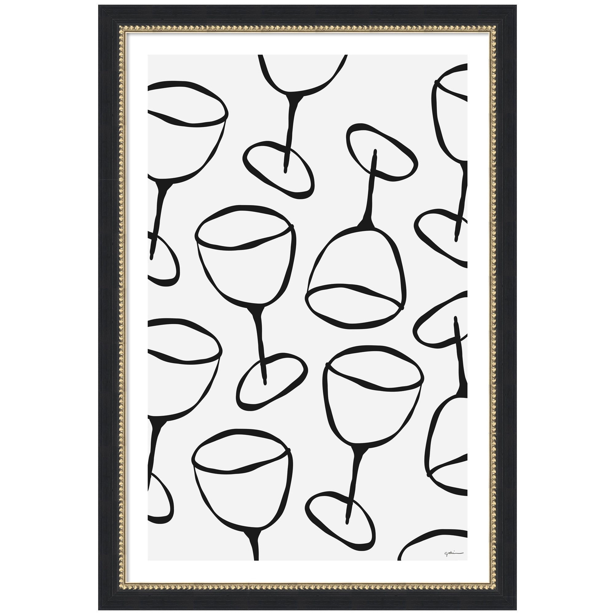 Wine Everywhere by Gabrielly Guedes Framed Wall Art Print