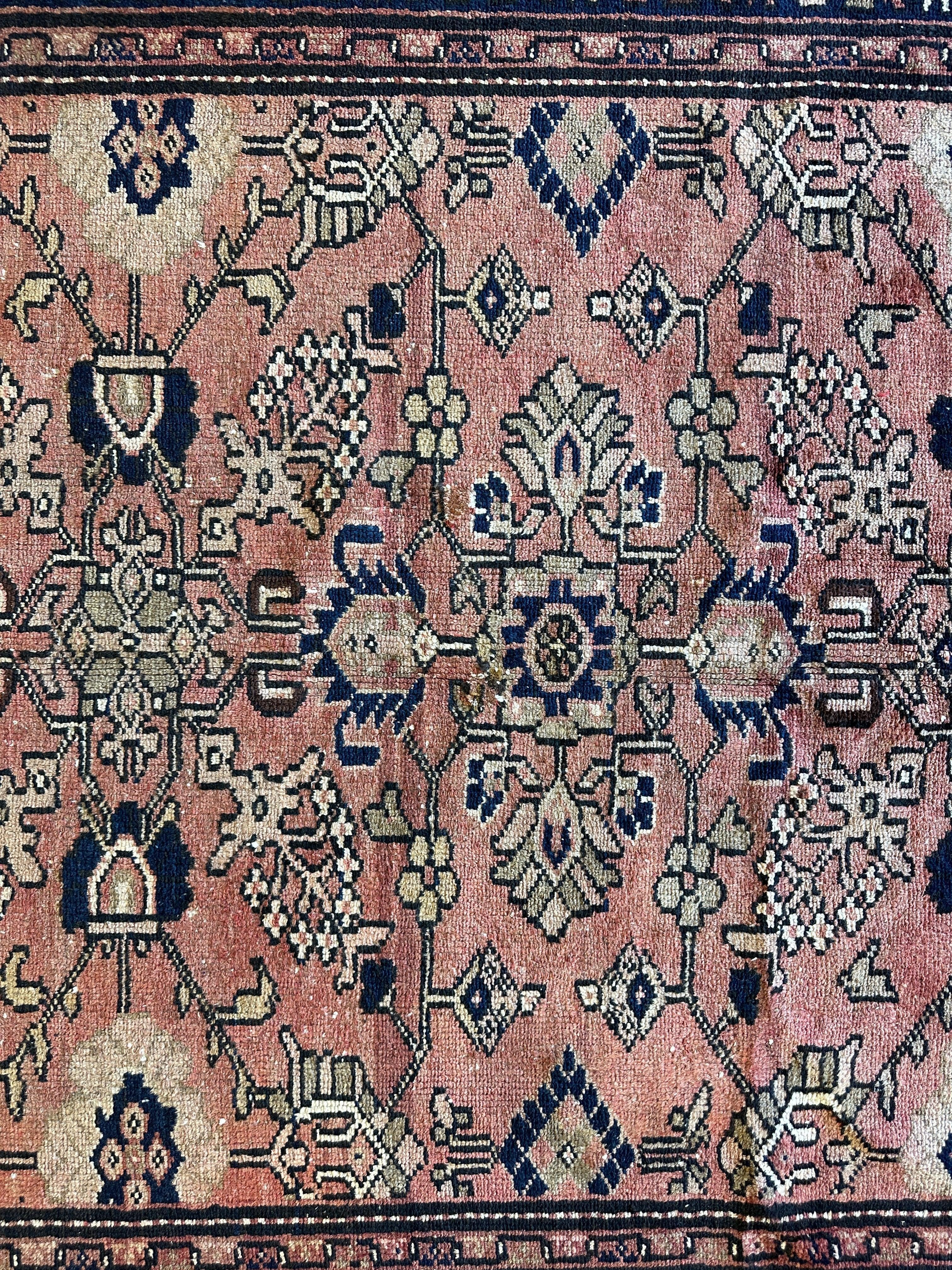 4' 4 x 9' 3 Hand Knotted Ultra Vintage Persian Wool Runner Rug by Rugistan - product image 12 for Resin Society
