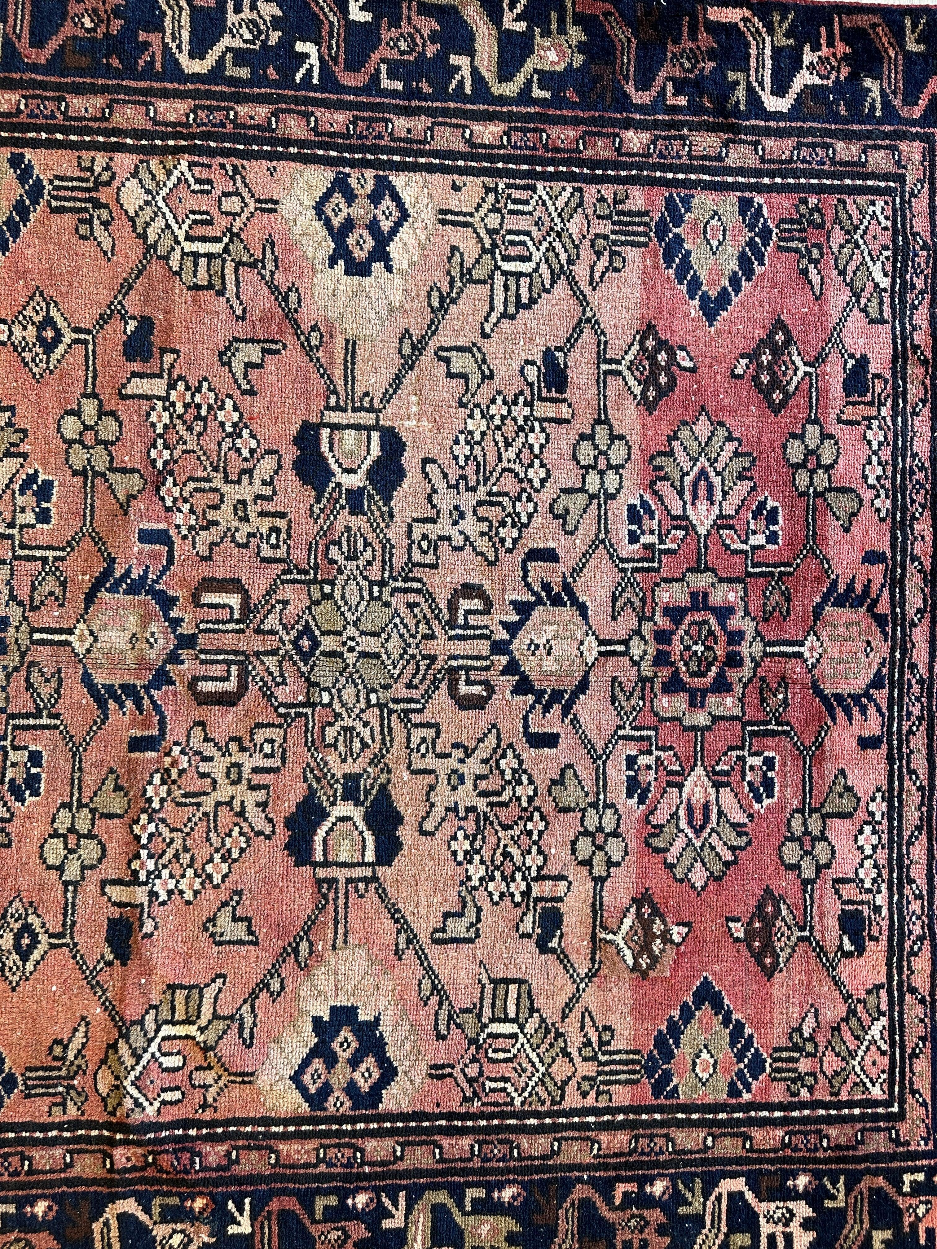 4' 4 x 9' 3 Hand Knotted Ultra Vintage Persian Wool Runner Rug by Rugistan - product image 13 for Resin Society