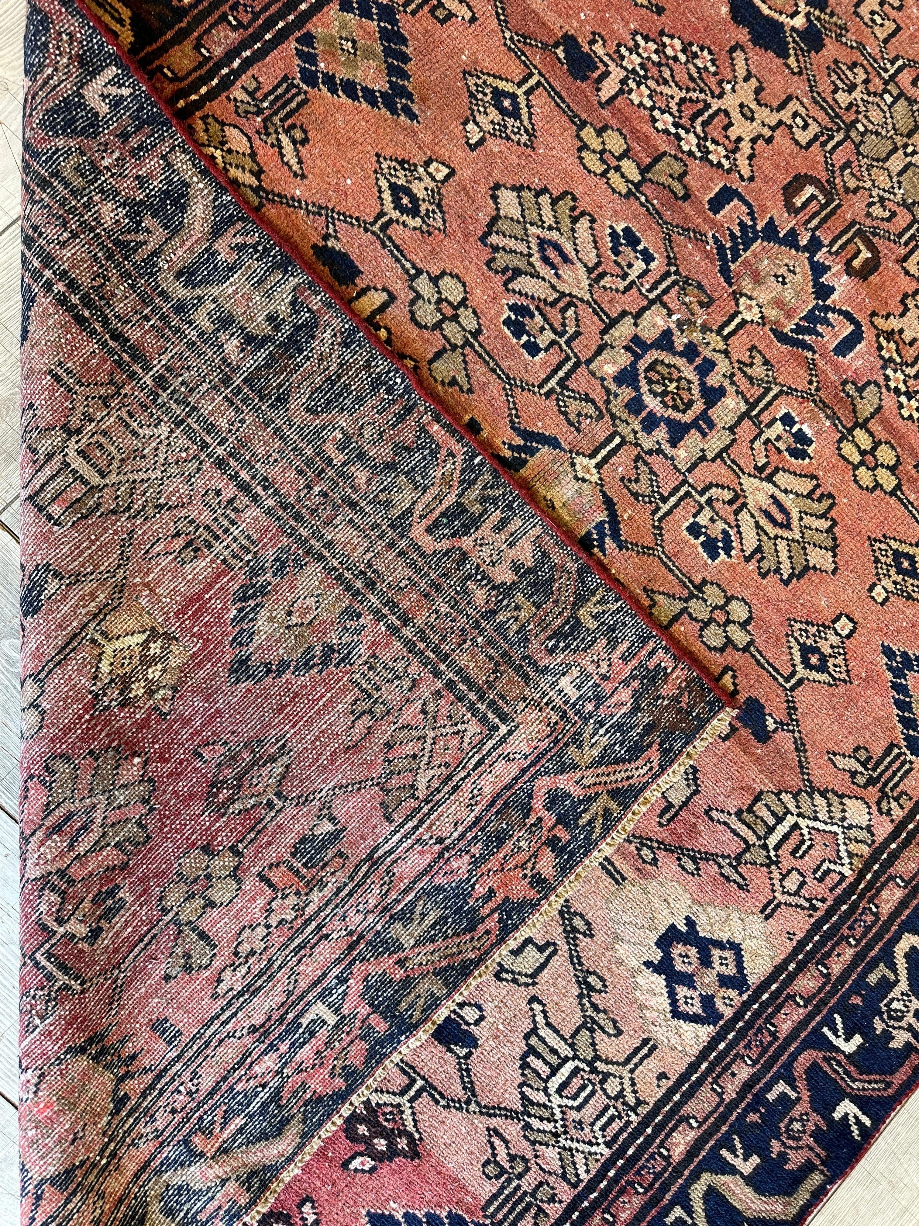 4' 4 x 9' 3 Hand Knotted Ultra Vintage Persian Wool Runner Rug by Rugistan - product image 14 for Resin Society