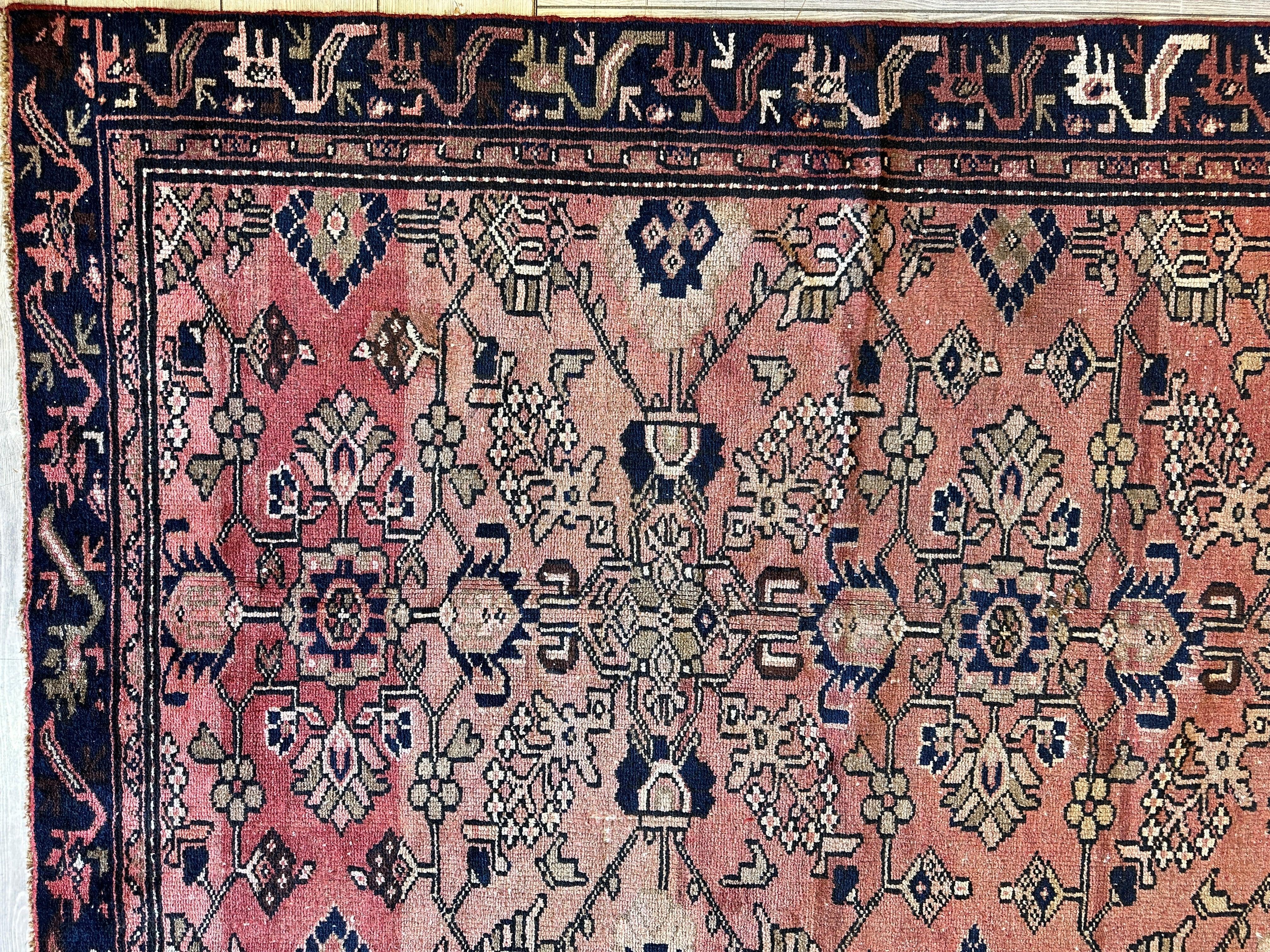 4' 4 x 9' 3 Hand Knotted Ultra Vintage Persian Wool Runner Rug by Rugistan - product image 6 for Resin Society