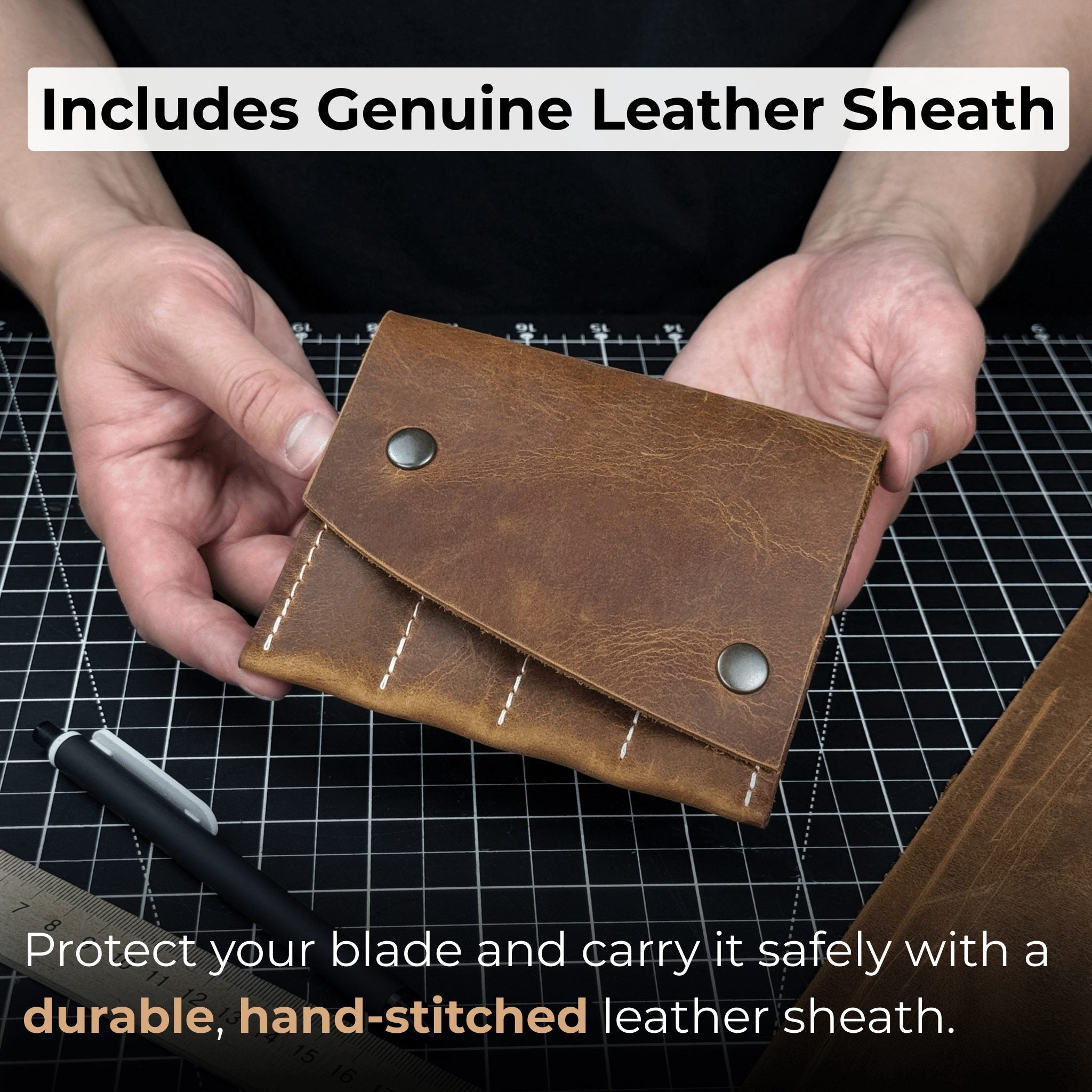 4-piece diamond style leather pricking iron set with 1, 2, 4, and 6 prongs by Sharky Forged Steel Tools