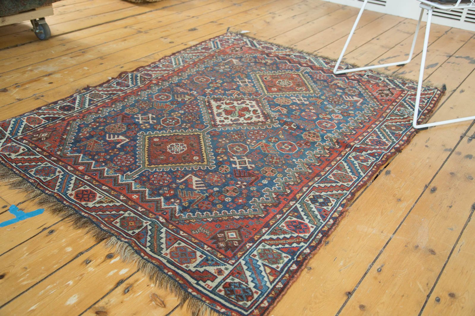4x5 Antique Qashqai Square Rug by Old New House® - product image 3 for Resin Society