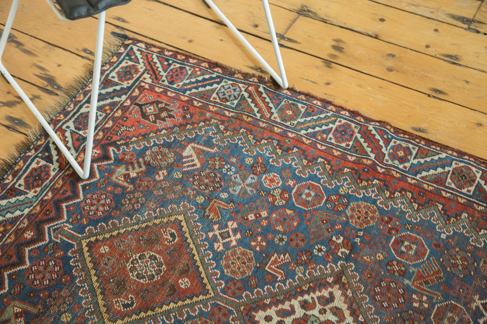 4x5 Antique Qashqai Square Rug by Old New House® - product image 5 for Resin Society