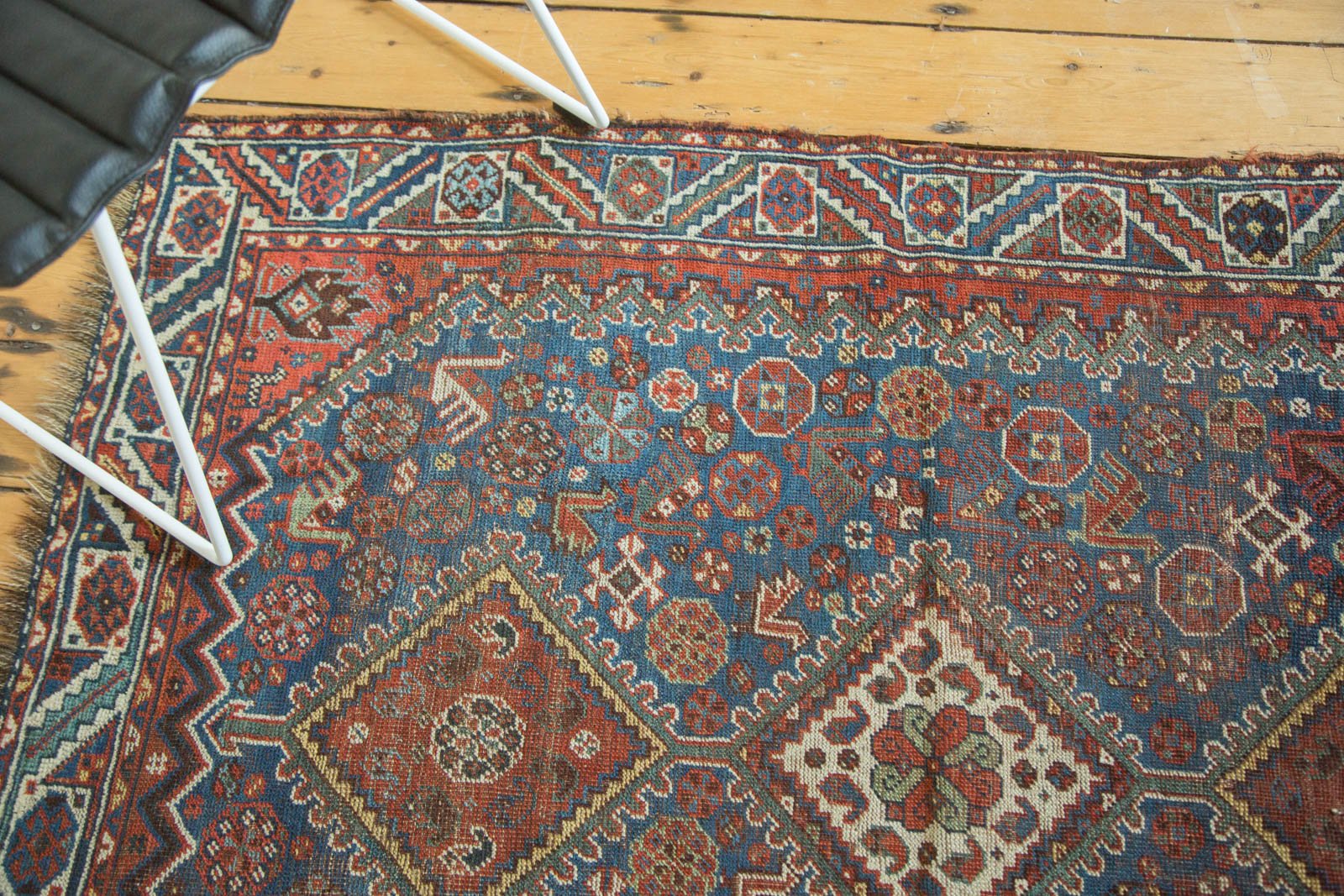 4x5 Antique Qashqai Square Rug by Old New House® - product image 8 for Resin Society